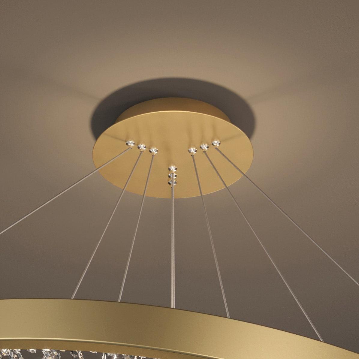 Lustra Kronleuchter Kreis Kristall Gold Ring Elegant-Letslighting