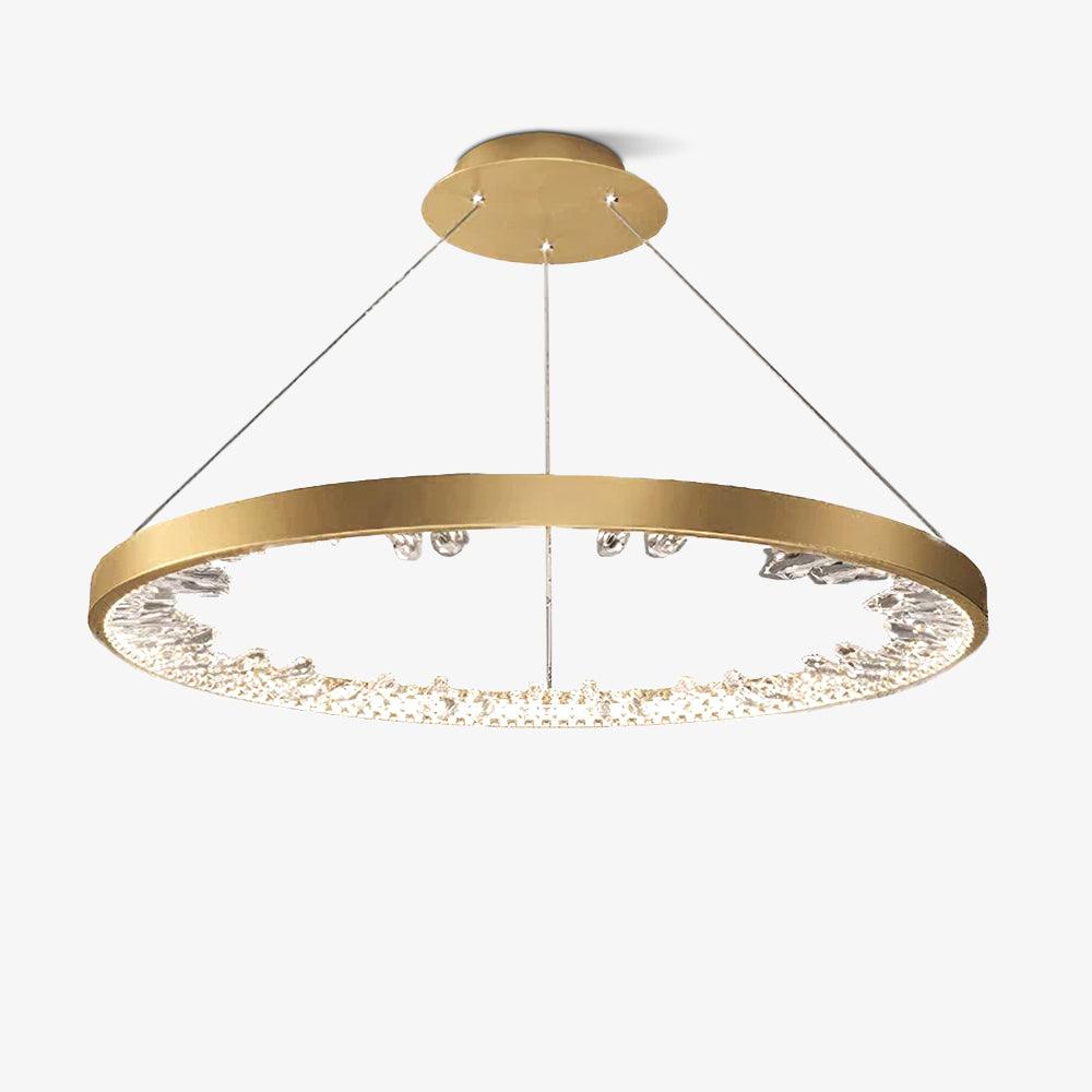 Lustra Kronleuchter Kreis Kristall Gold Ring Elegant-Letslighting
