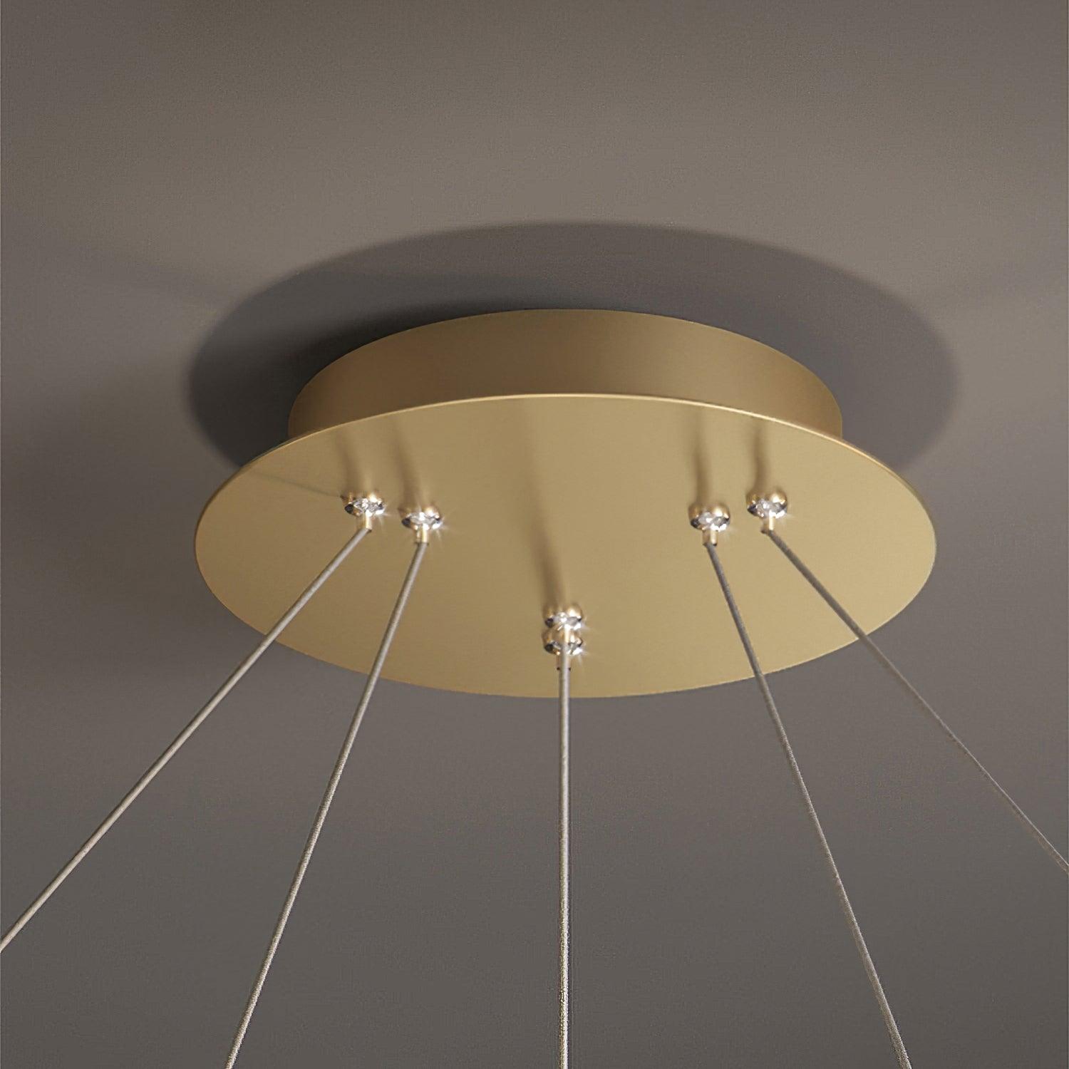 Lustra Kronleuchter Kreis Kristall Gold Ring Elegant-Letslighting