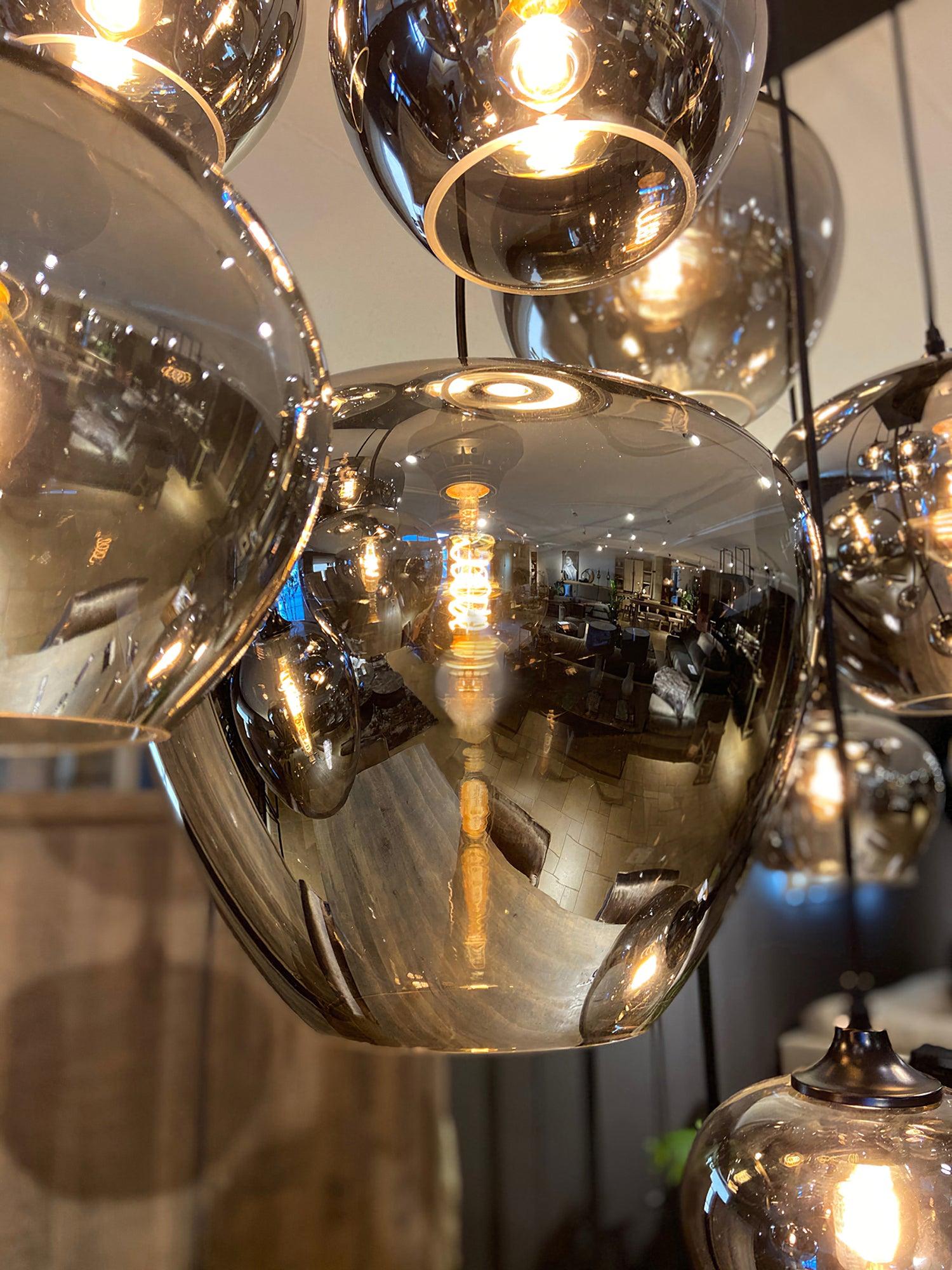 Mirelia Industrielle Pendelleuchte aus Glas-Letslighting