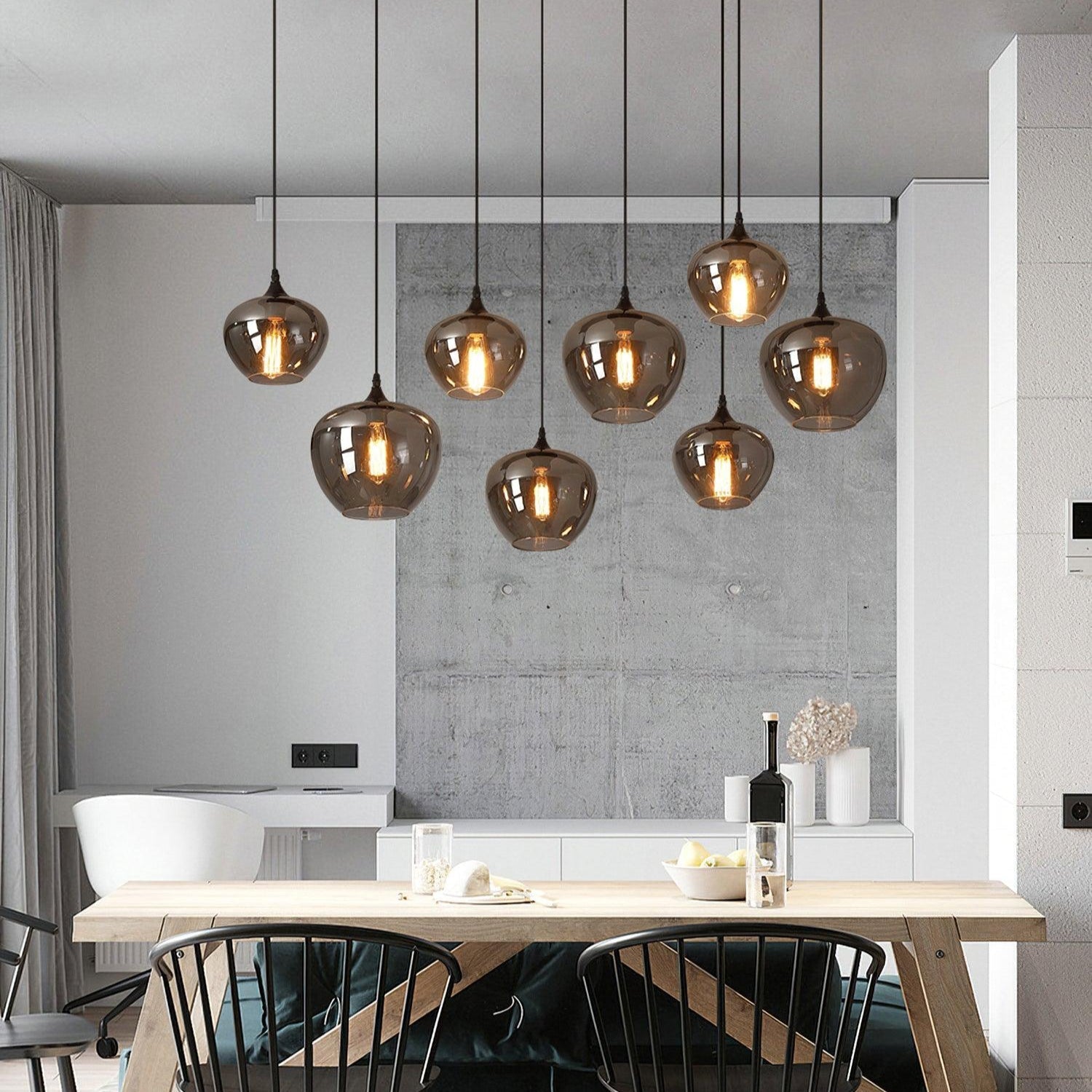 Mirelia Industrielle Pendelleuchte aus Glas-Letslighting
