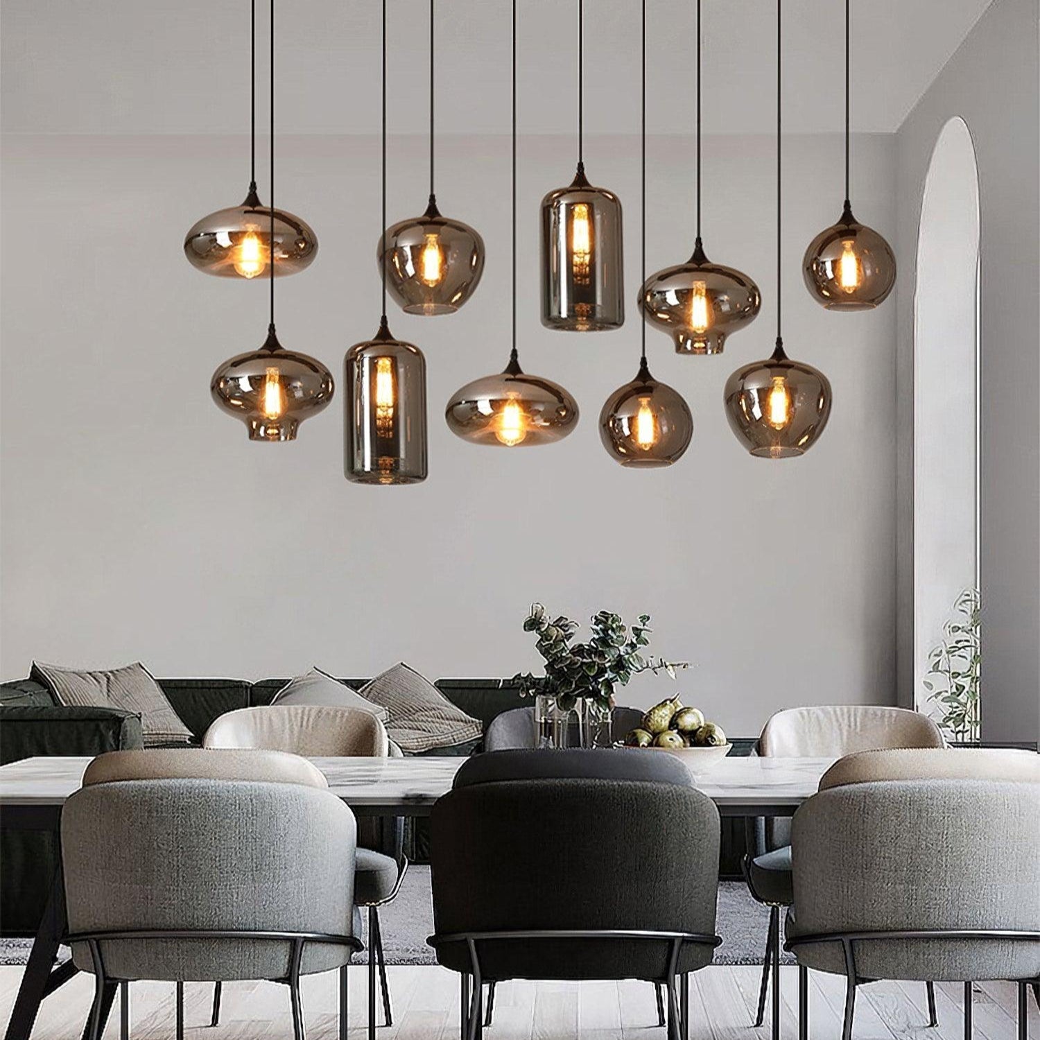 Mirelia Industrielle Pendelleuchte aus Glas-Letslighting
