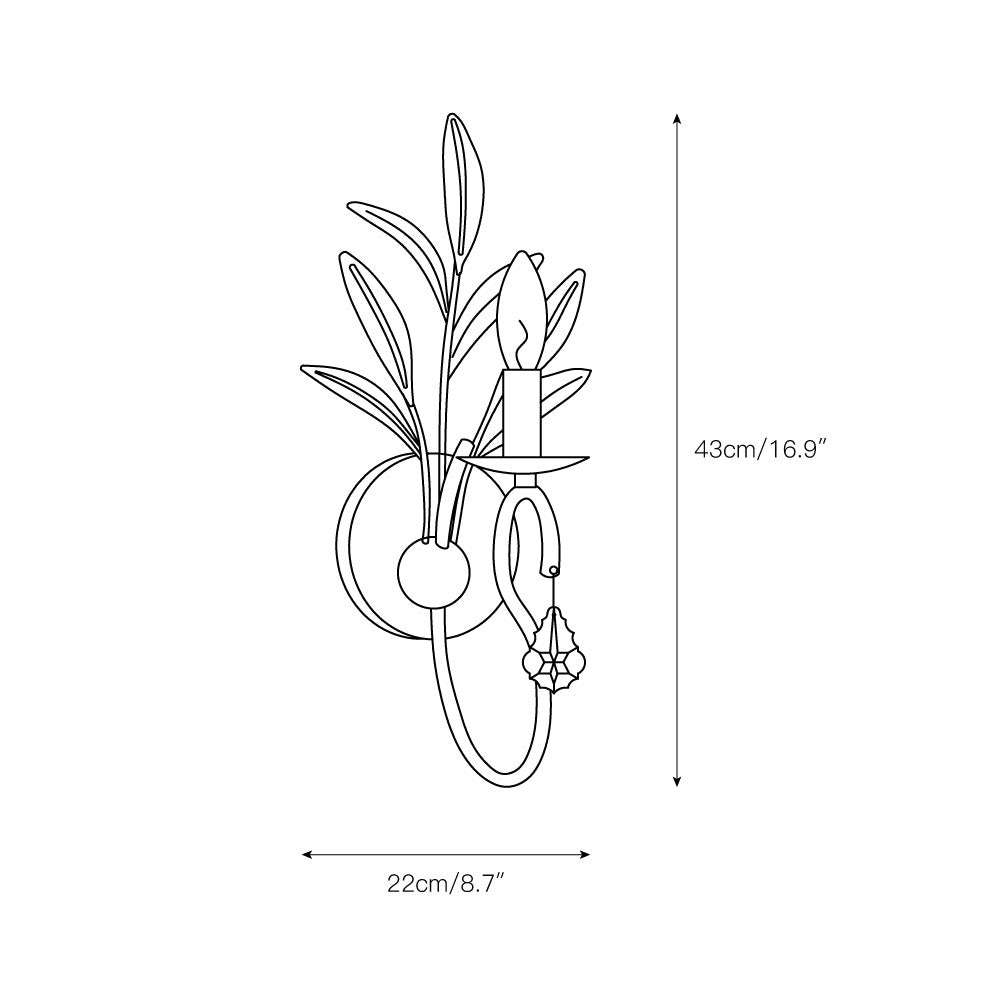 Zerinos Individual Creativity Brass Crystal Sconces Wall Lamp - Letslighting