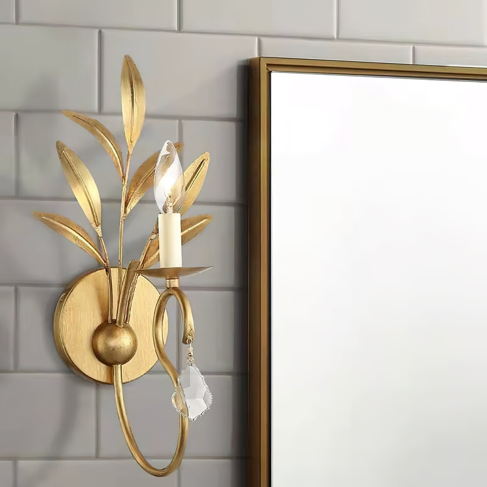 Zerinos Individual Creativity Brass Crystal Sconces Wall Lamp - Letslighting