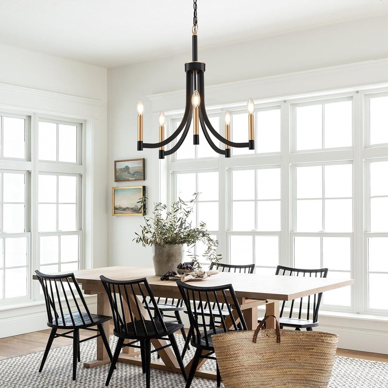 Ceshaora Vintage Industrie Messing Kronleuchter-Letslighting