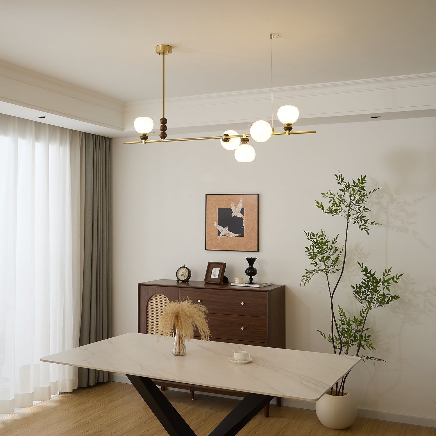 Solaren Holz Vintage Pendelleuchte-Letslighting
