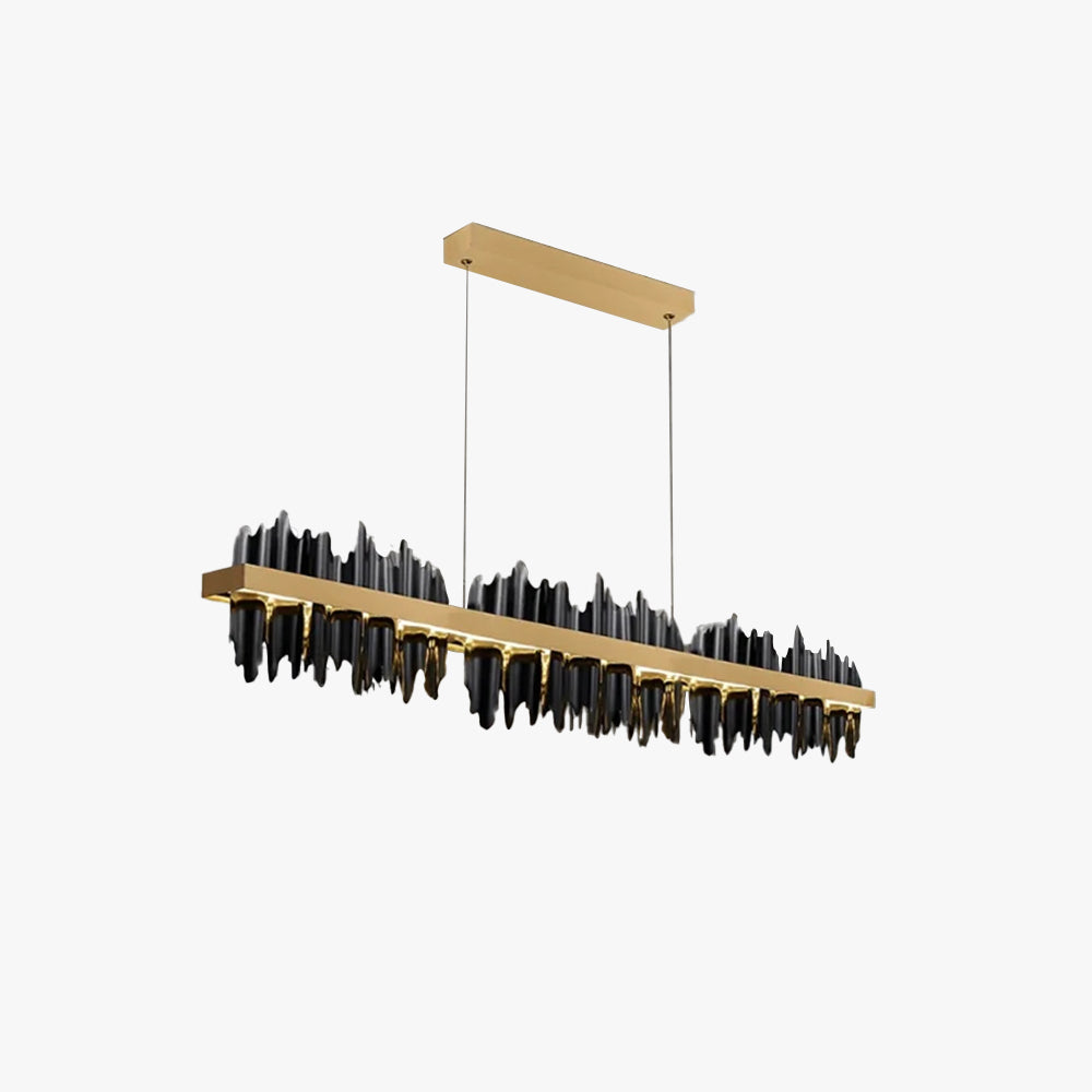 Kristy Industrial Kronleuchter Metall Gold Schwarz Wohnzimmer-Letslighting