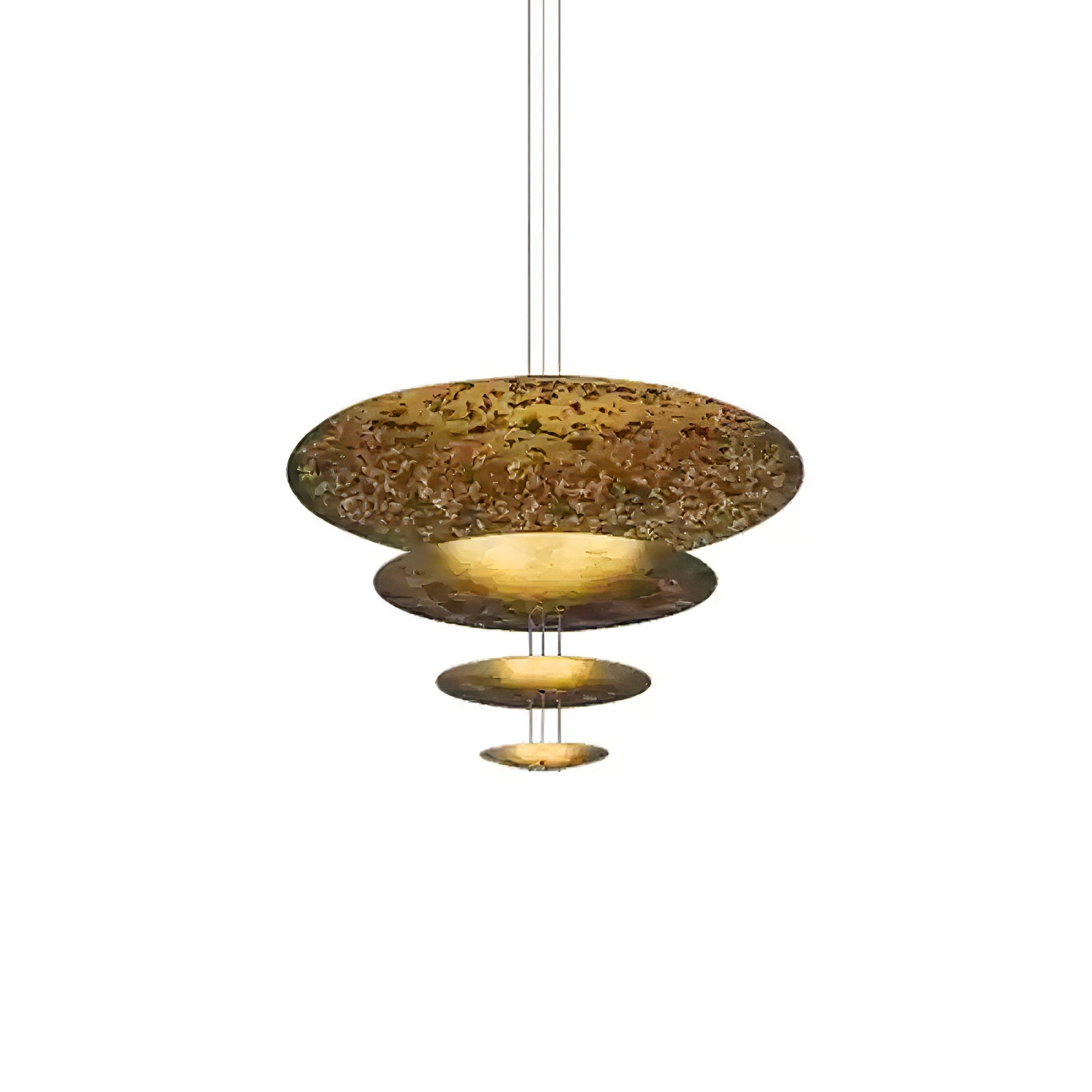 Zathaara Mehrlagige Pendelleuchte aus Goldfolie-Letslighting