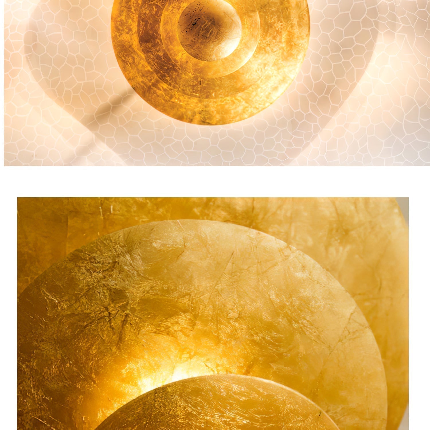 Zathaara Mehrlagige Pendelleuchte aus Goldfolie-Letslighting