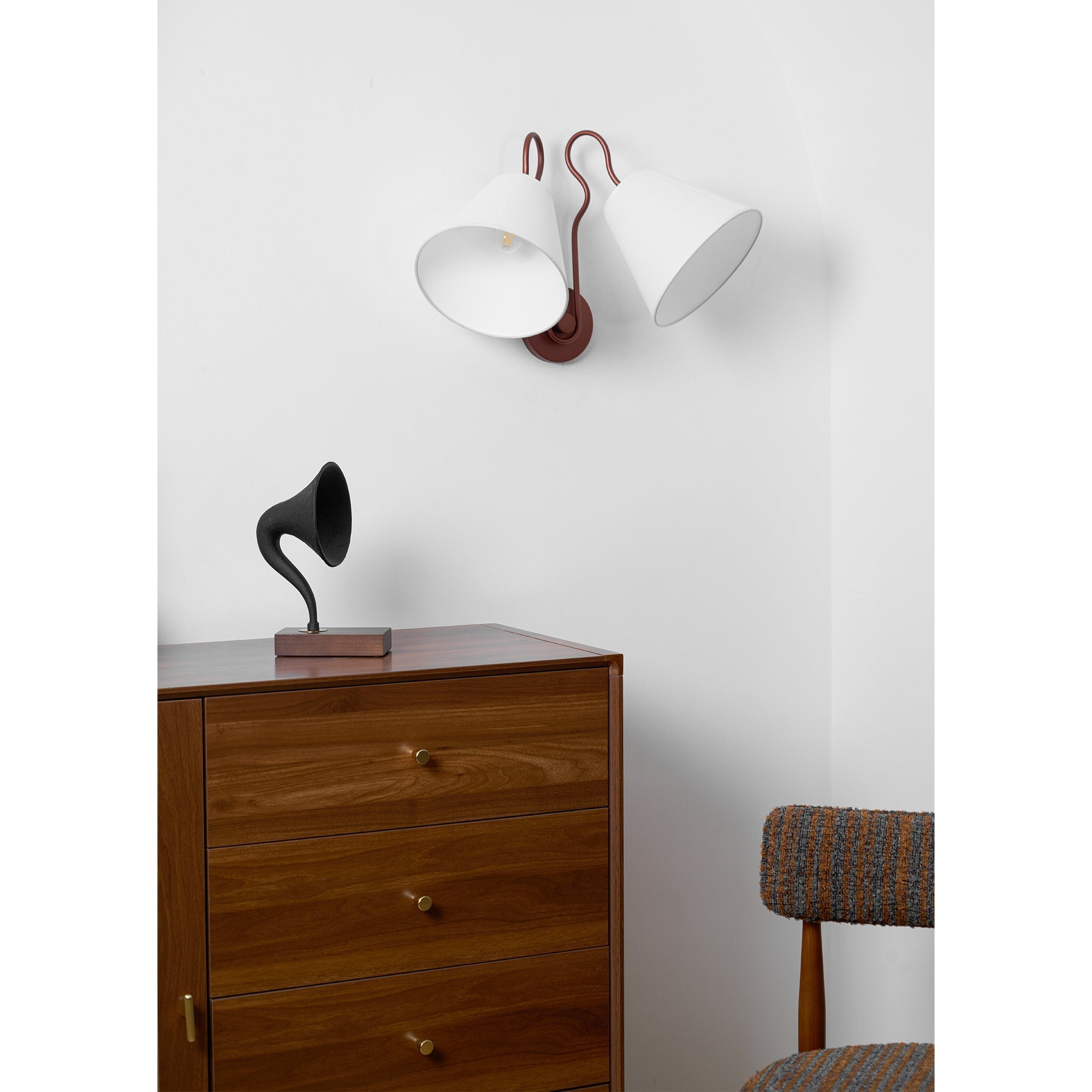 Elthayra Stoff Vintage Industrial Wandleuchte-Letslighting
