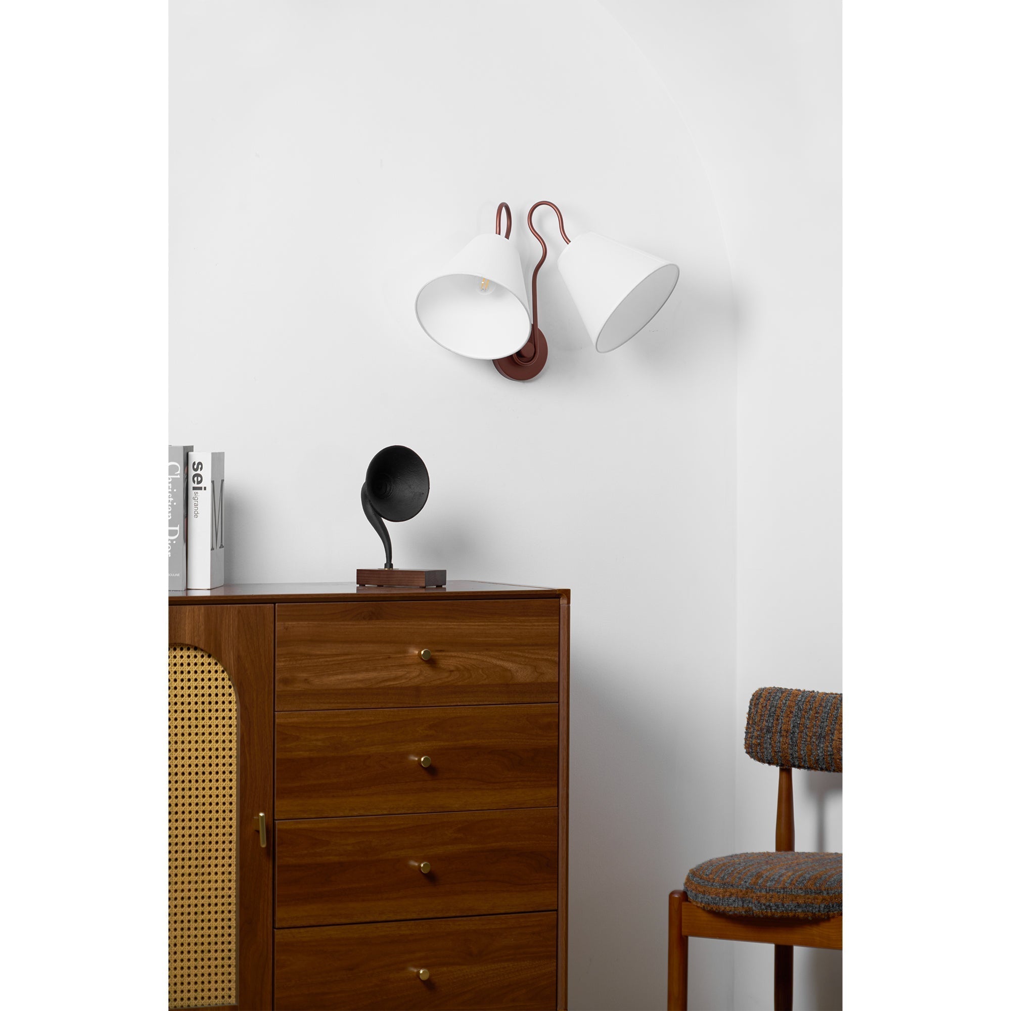 Elthayra Stoff Vintage Industrial Wandleuchte-Letslighting