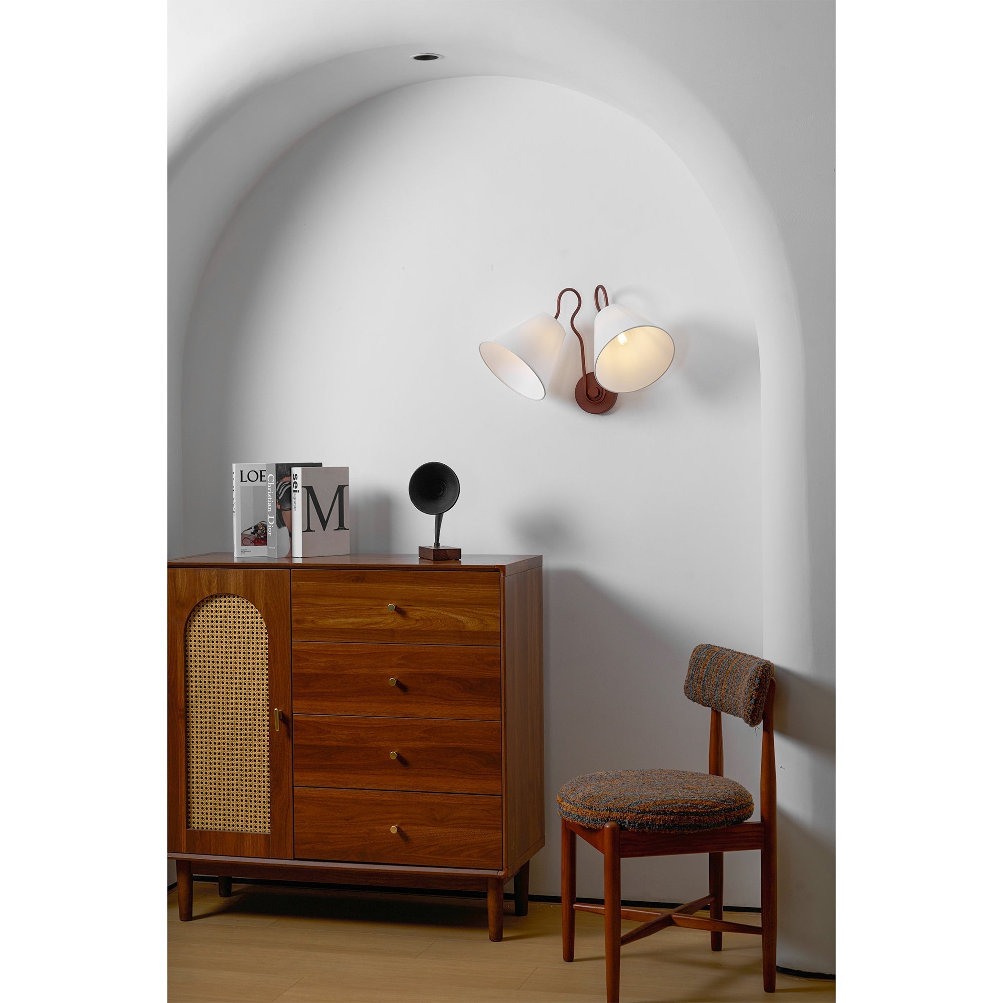 Elthayra Stoff Vintage Industrial Wandleuchte-Letslighting