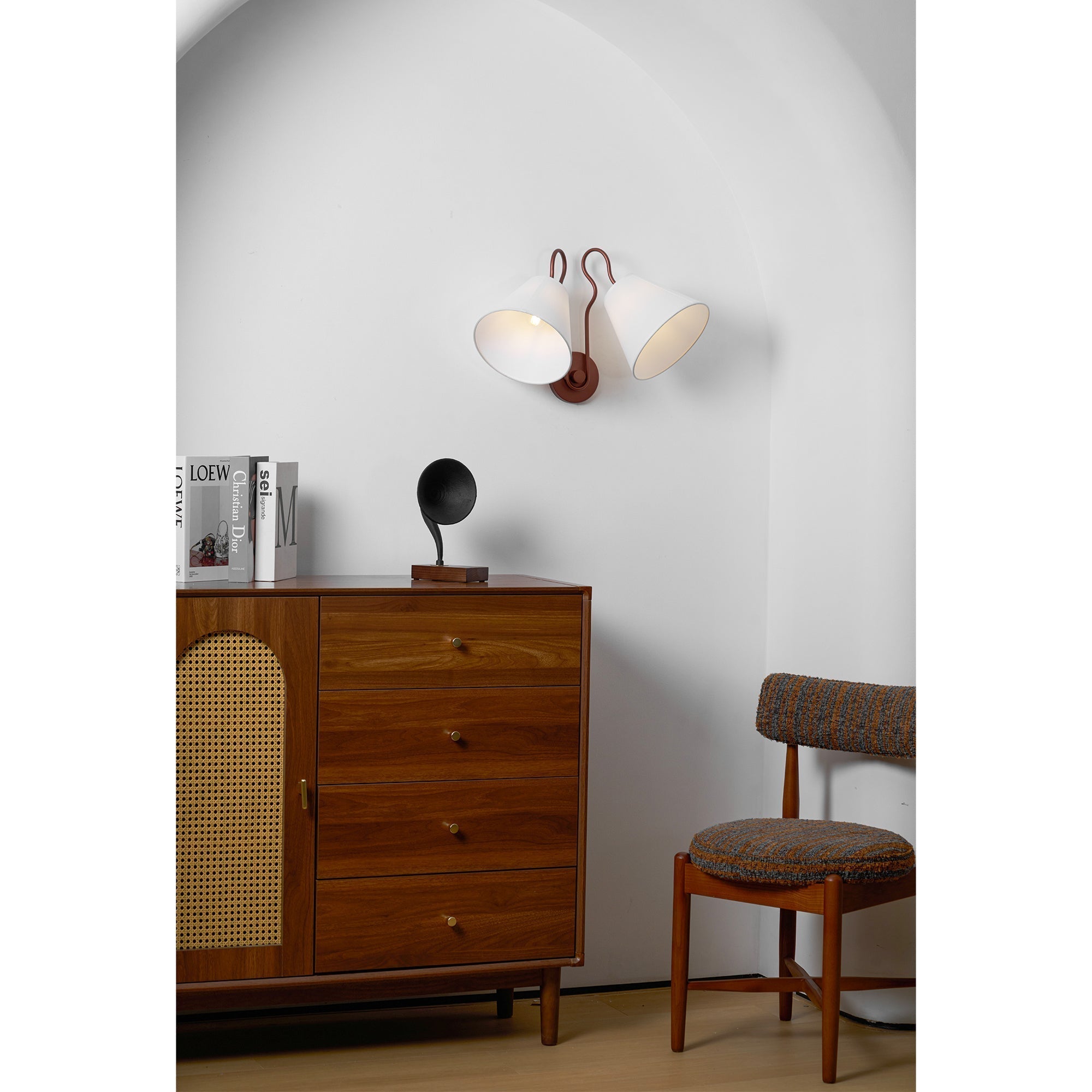Elthayra Stoff Vintage Industrial Wandleuchte-Letslighting