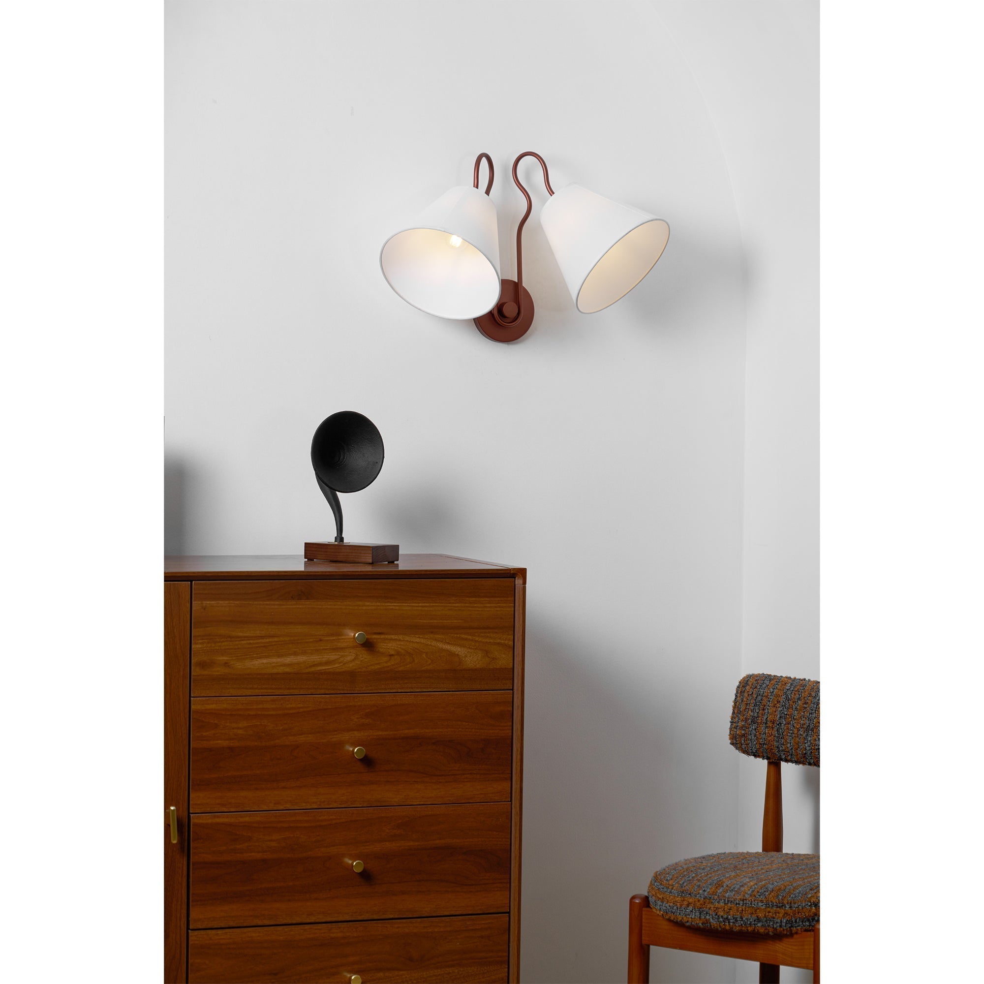 Elthayra Stoff Vintage Industrial Wandleuchte-Letslighting