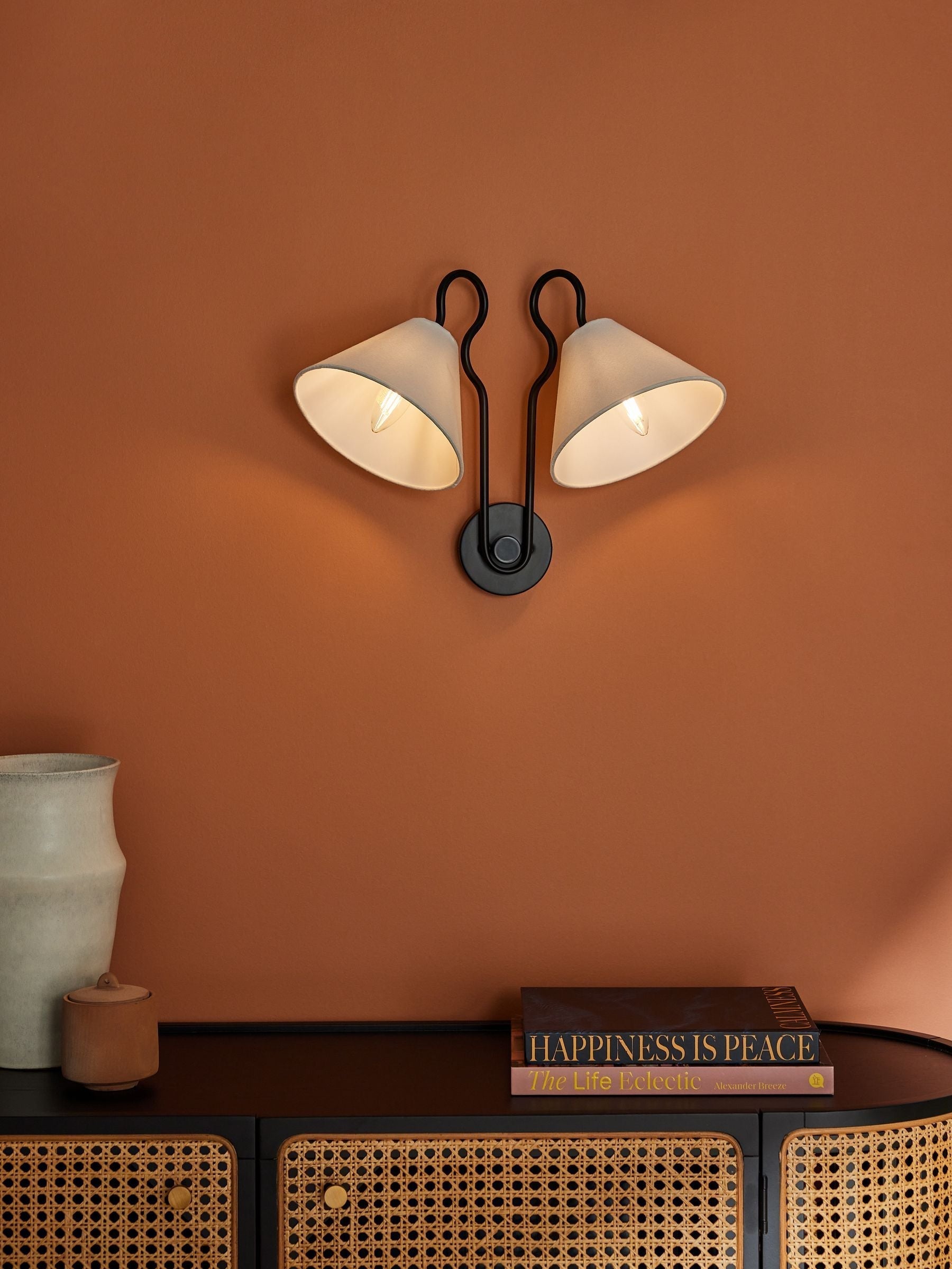 Elthayra Stoff Vintage Industrial Wandleuchte-Letslighting
