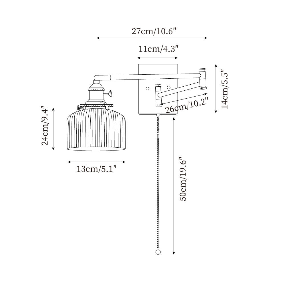 Piper Vintage Wandleuchte aus Walnuss-Messing-Letslighting