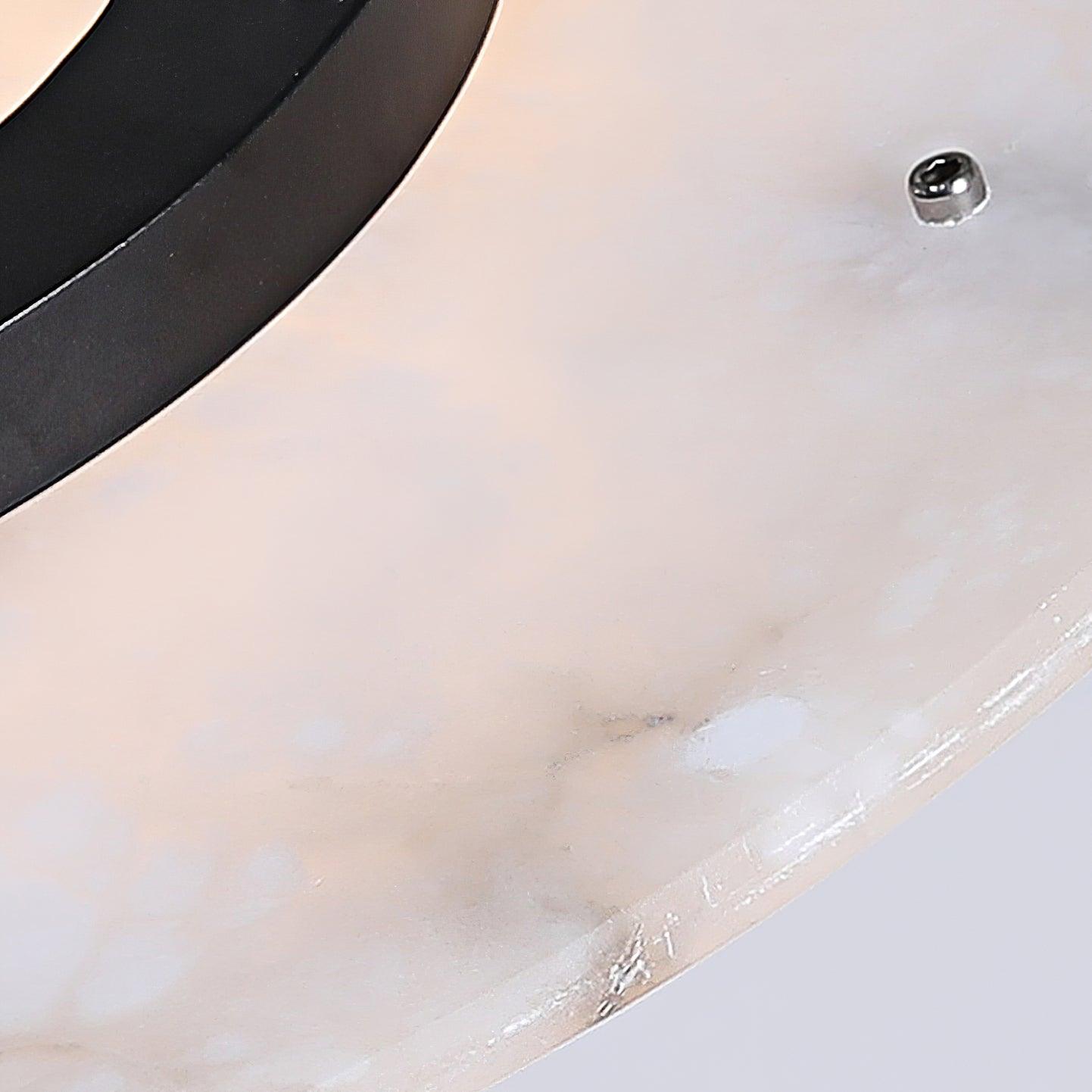 Imirila Scheibenförmig Glas Alabaster Pendelleuchte-Letslighting