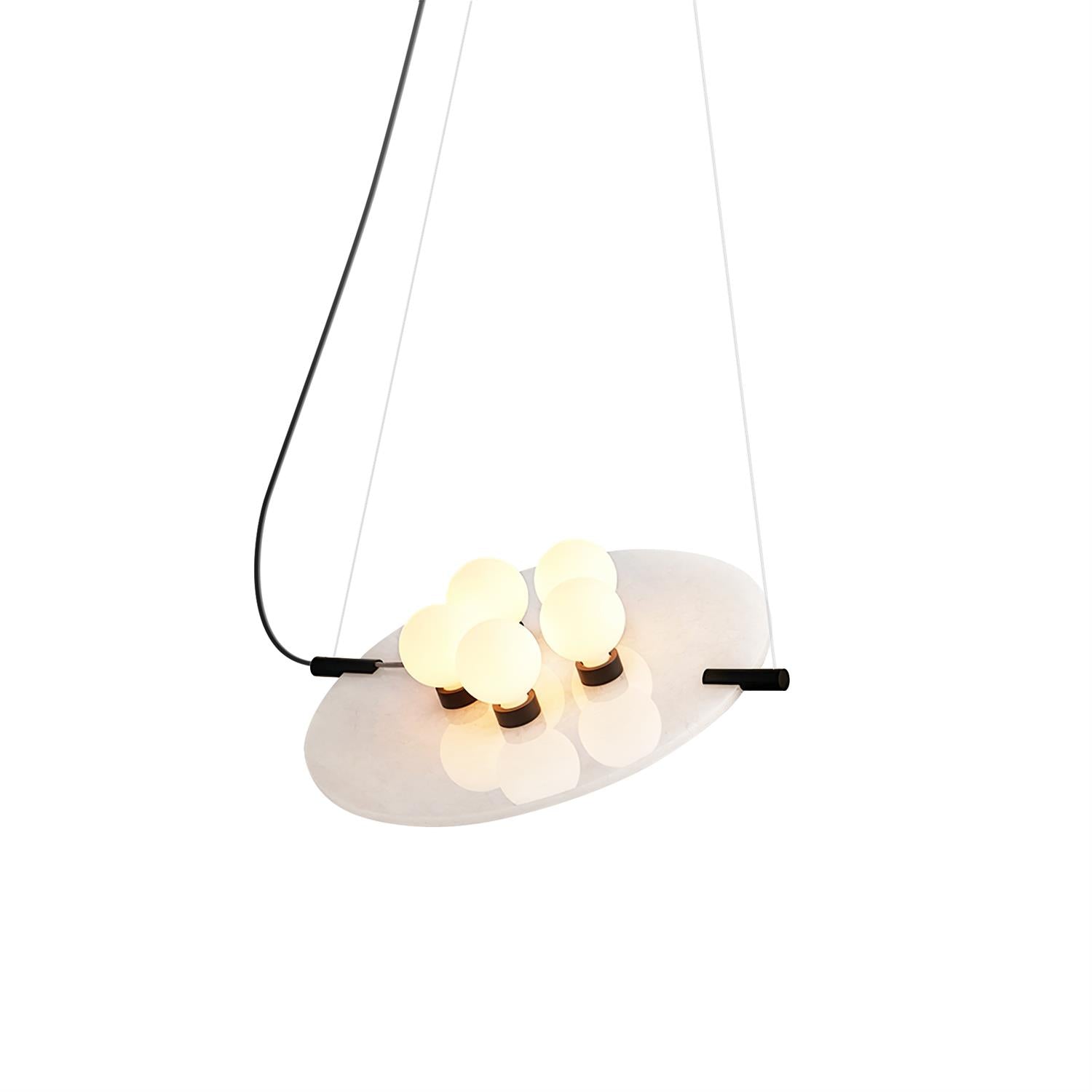 Vasila Postmodern Luxury Metal Alabaster Pendant Lamp - Letslighting