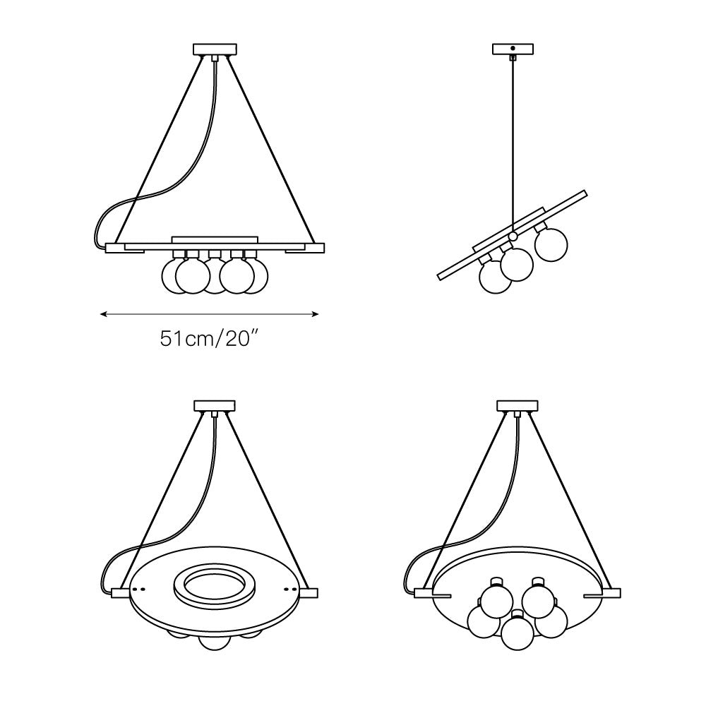 Vasila Postmodern Luxury Metal Alabaster Pendant Lamp - Letslighting