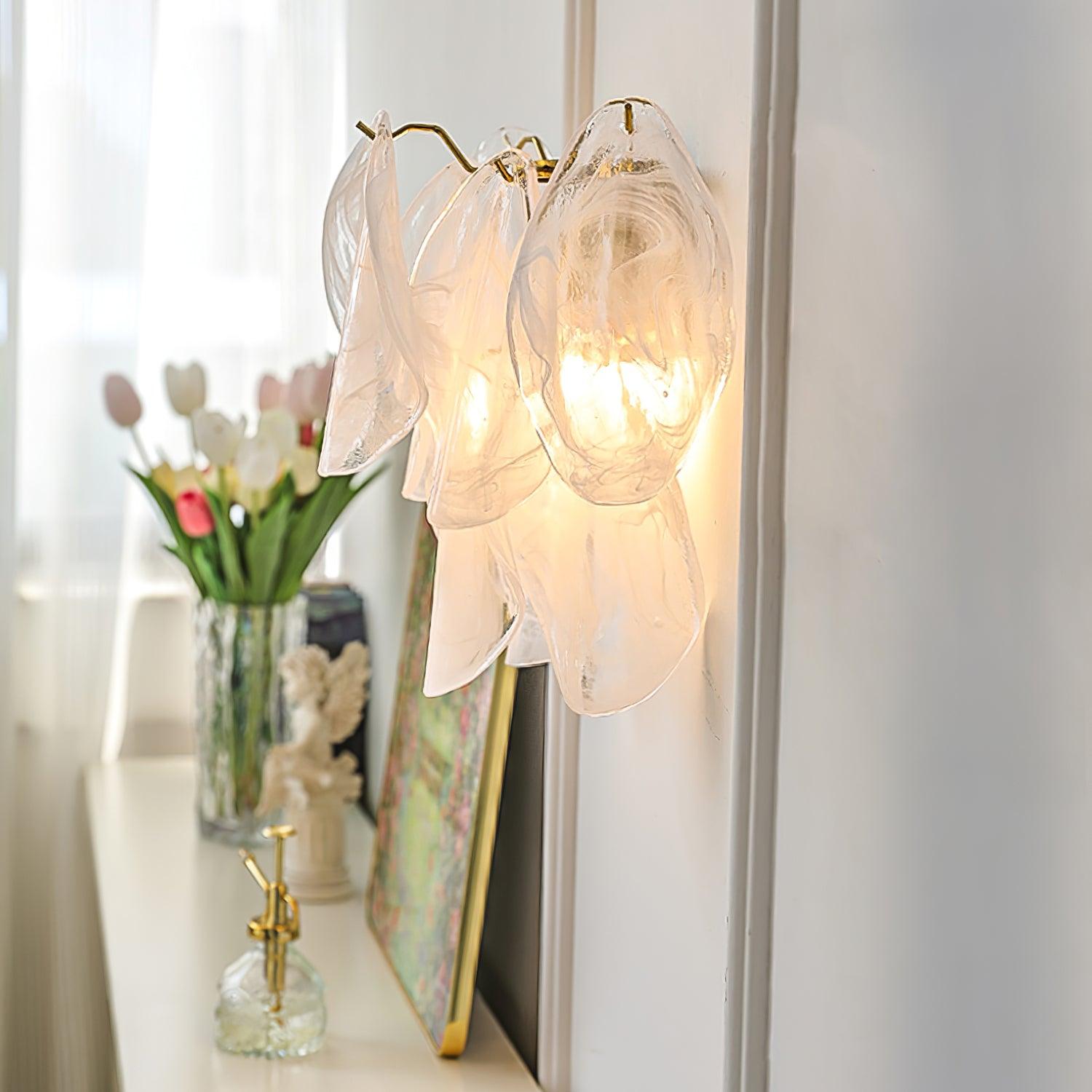 Evelo Petal Glass Wall Lamp - Letslighting