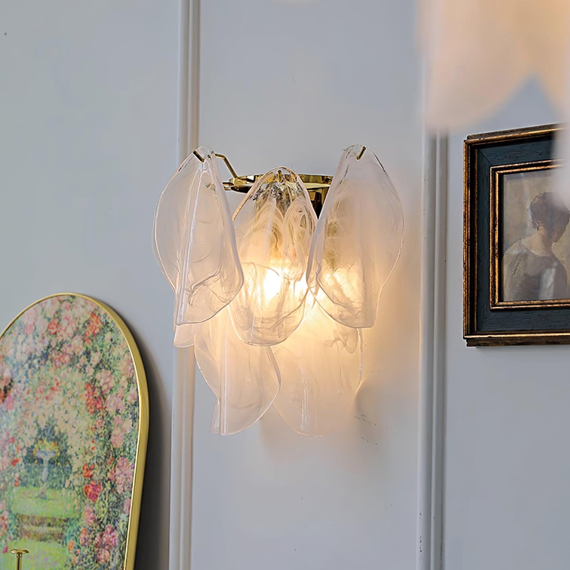 Evelo Petal Glass Wall Lamp - Letslighting