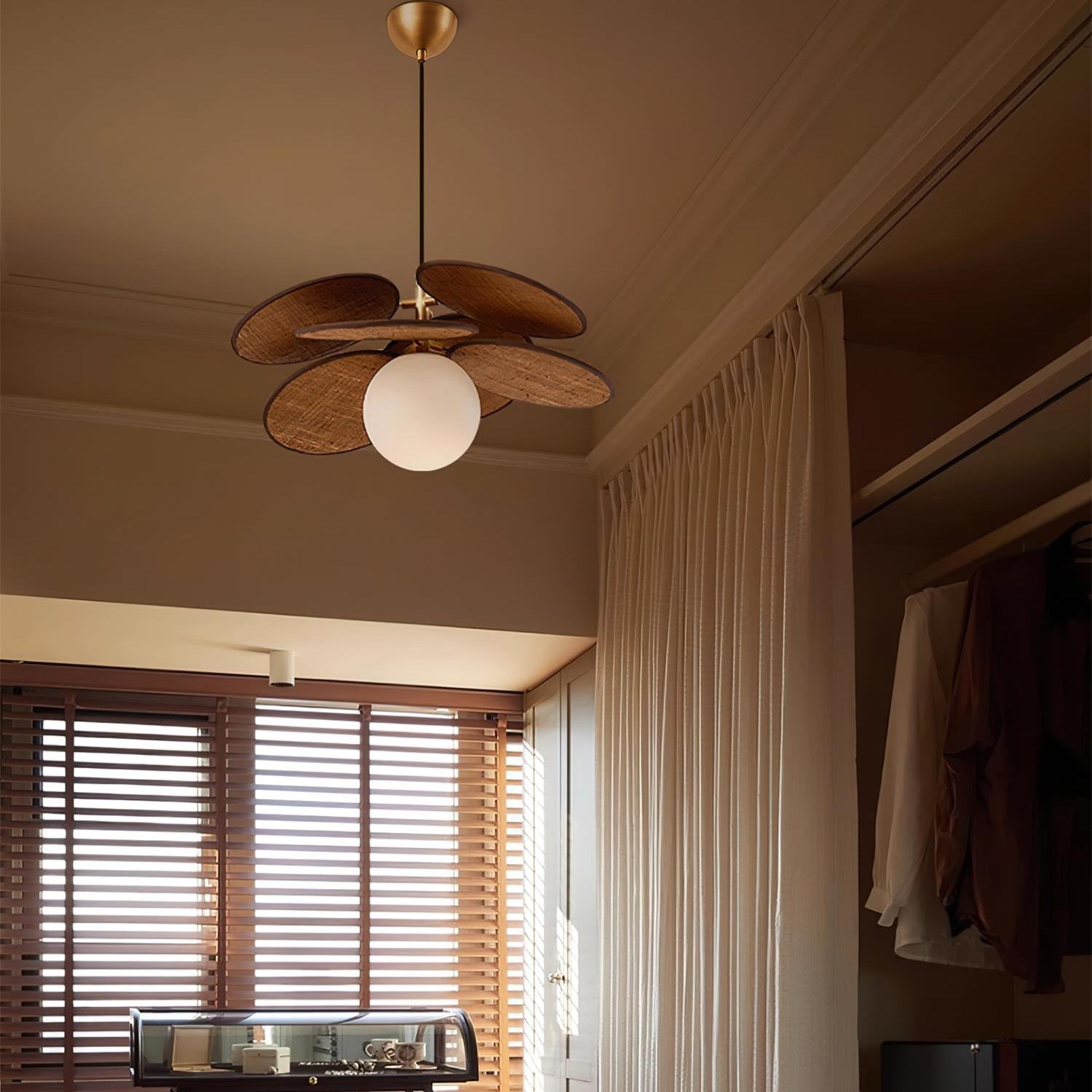 Florin Wooden Petal Pendant Light - Letslighting