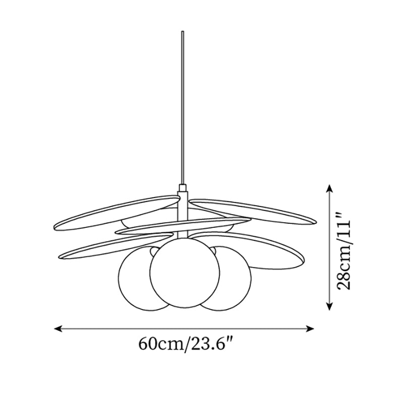 Florin Wooden Petal Pendant Light - Letslighting