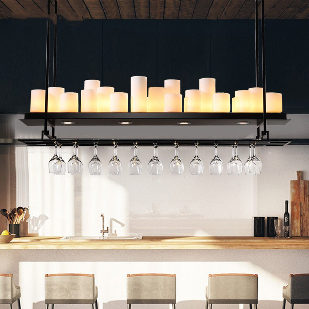 Silva Design LED Pendelleuchte Wohnzimmer/Esszimmer Weiß/Schwarz Glas