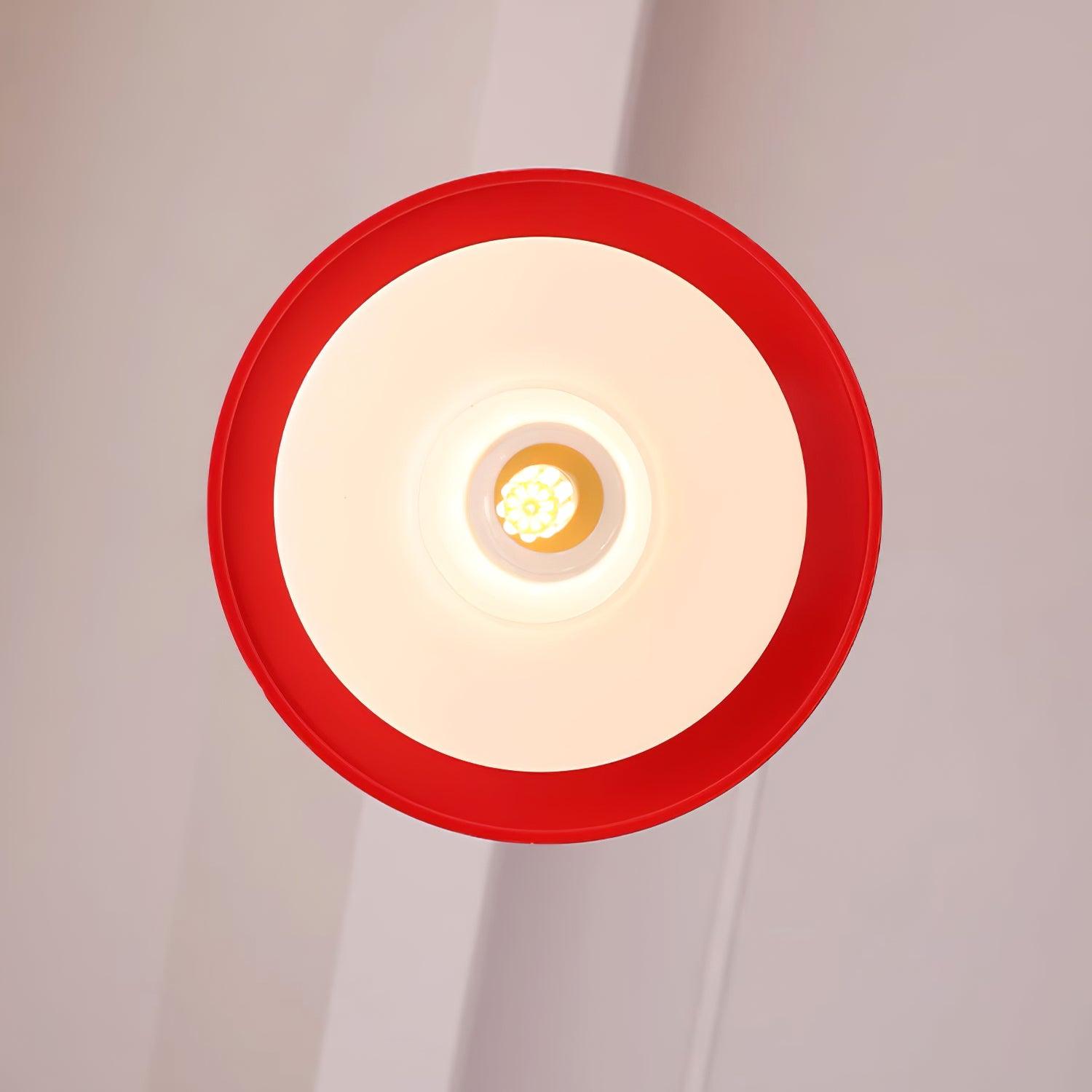 Eviso Pendelleuchte Retro Rot Und Weiß Auffällig Modern-Letslighting