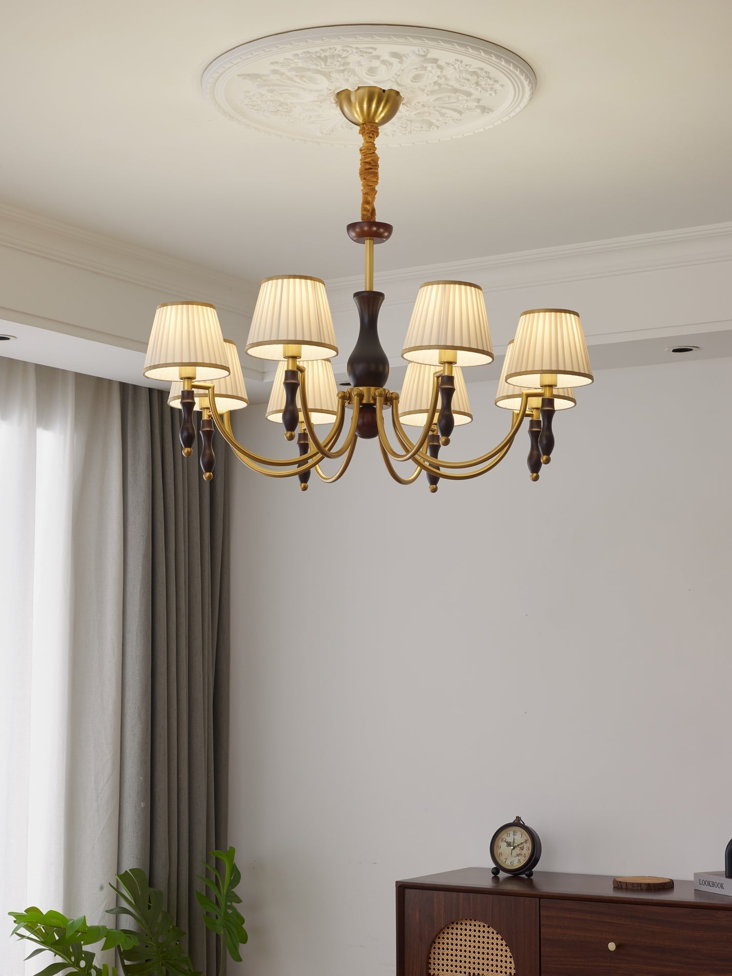 Lustra Kronleuchter Florale Schirme und Walnuss-Letslighting