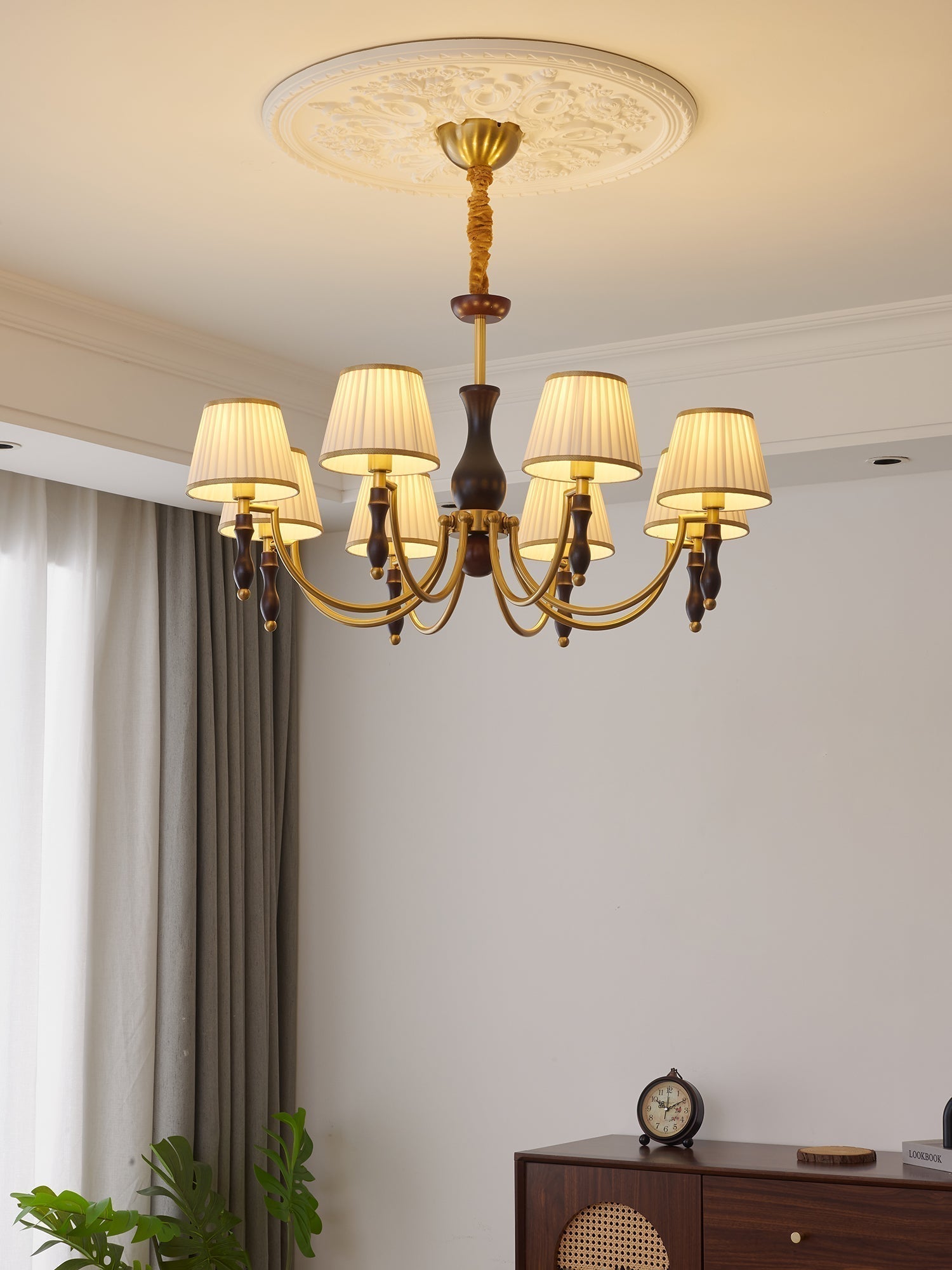Lustra Kronleuchter Florale Schirme und Walnuss-Letslighting