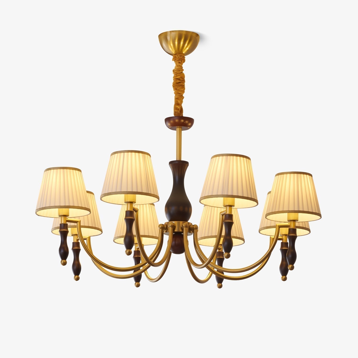 Lustra Kronleuchter Florale Schirme und Walnuss-Letslighting