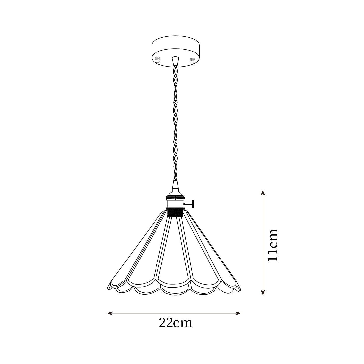 Lione Pink Buntglas-Pendelleuchte-Letslighting