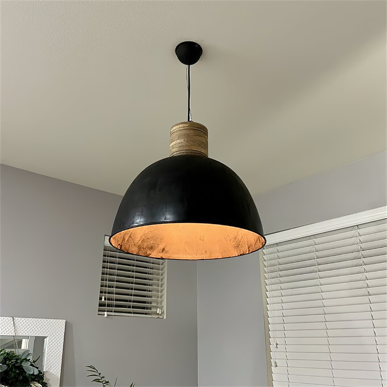 Ilshaos Vintage Industrial Holz Pendelleuchte-Letslighting