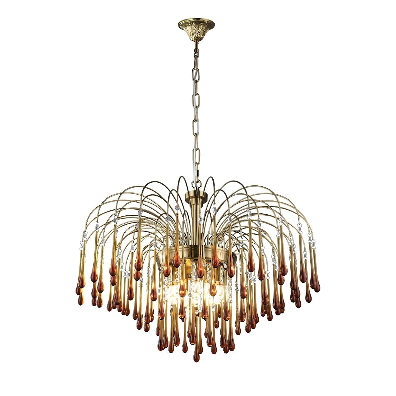 Lustra Kronleuchter Goldene Arme und Kristalle-Letslighting
