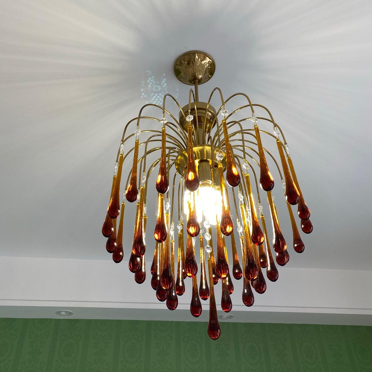 Lustra Kronleuchter Goldene Arme und Kristalle-Letslighting