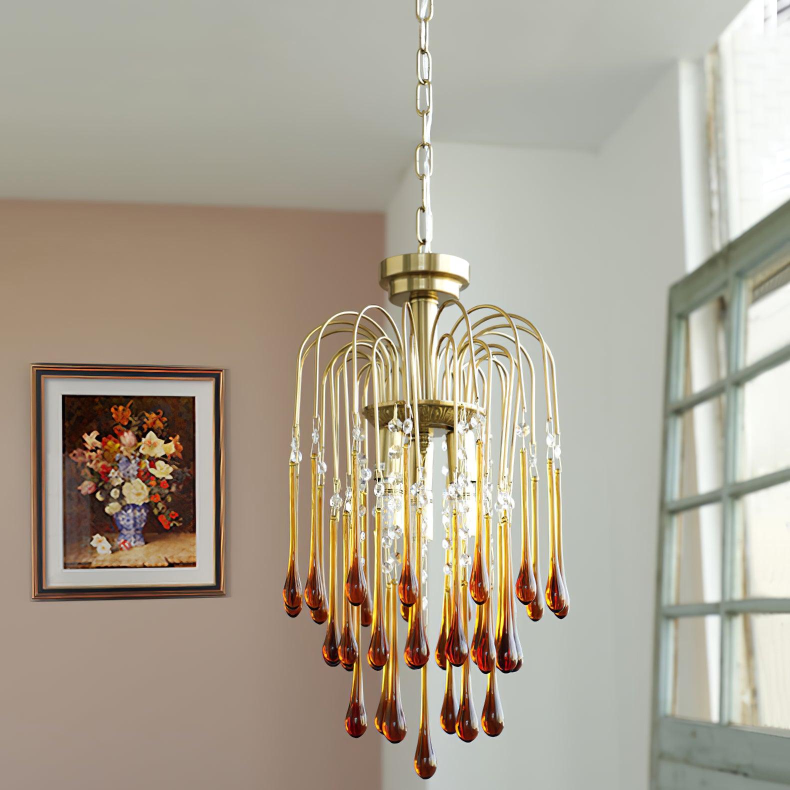 Lustra Kronleuchter Goldene Arme und Kristalle-Letslighting