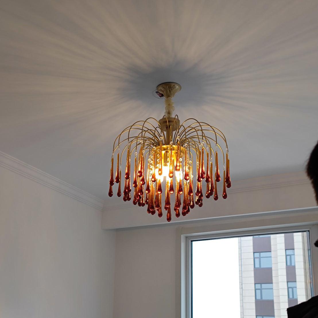 Lustra Kronleuchter Goldene Arme und Kristalle-Letslighting