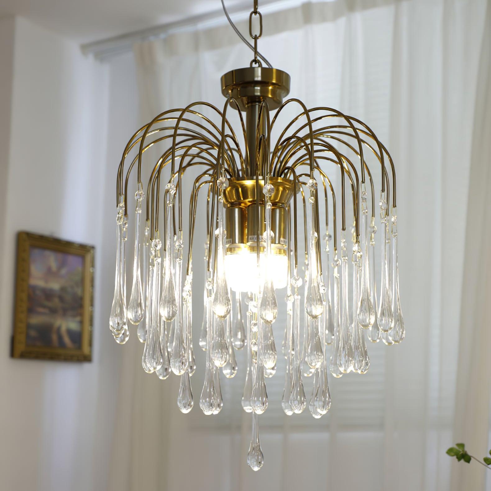 Lustra Kronleuchter Goldene Arme und Kristalle-Letslighting