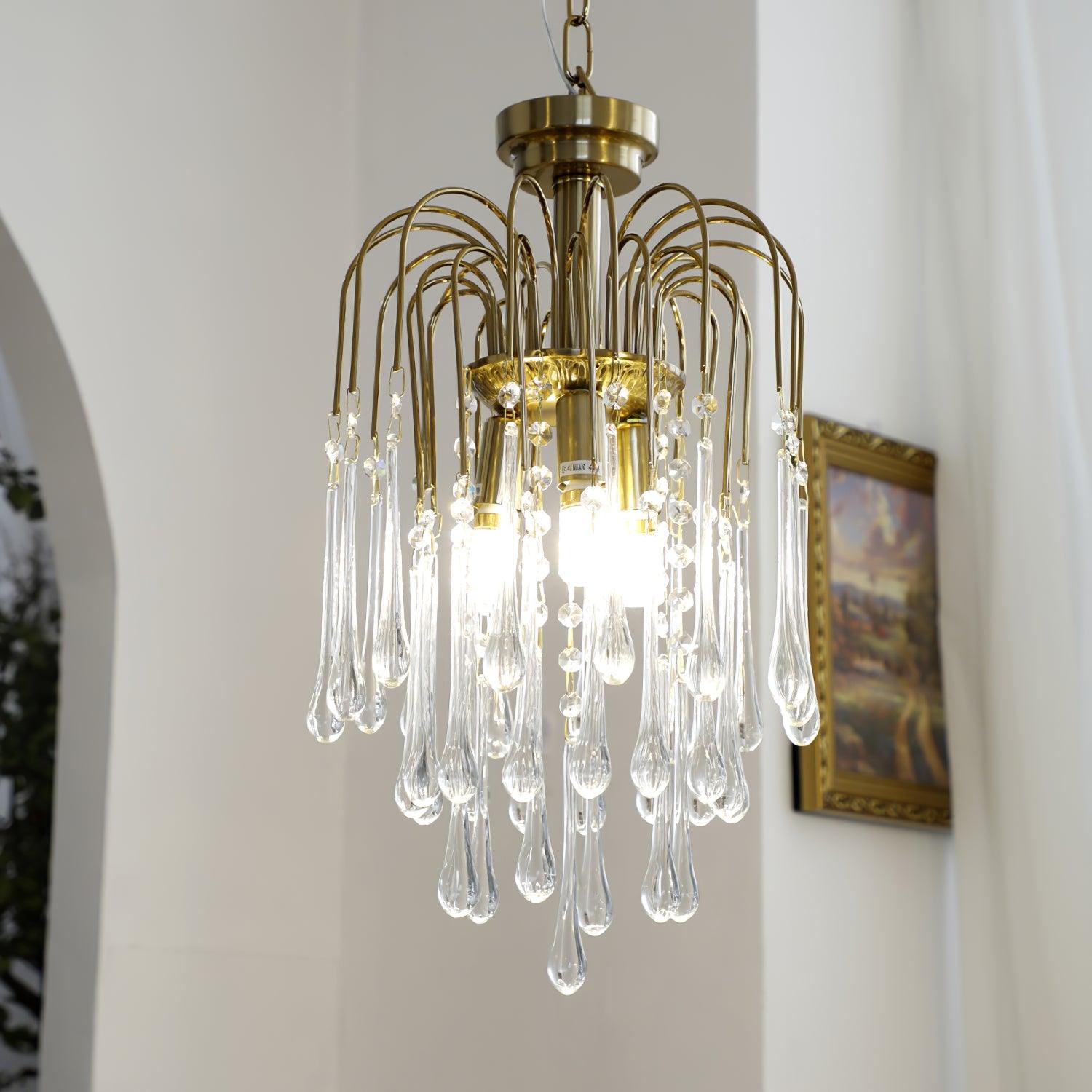 Lustra Kronleuchter Goldene Arme und Kristalle-Letslighting