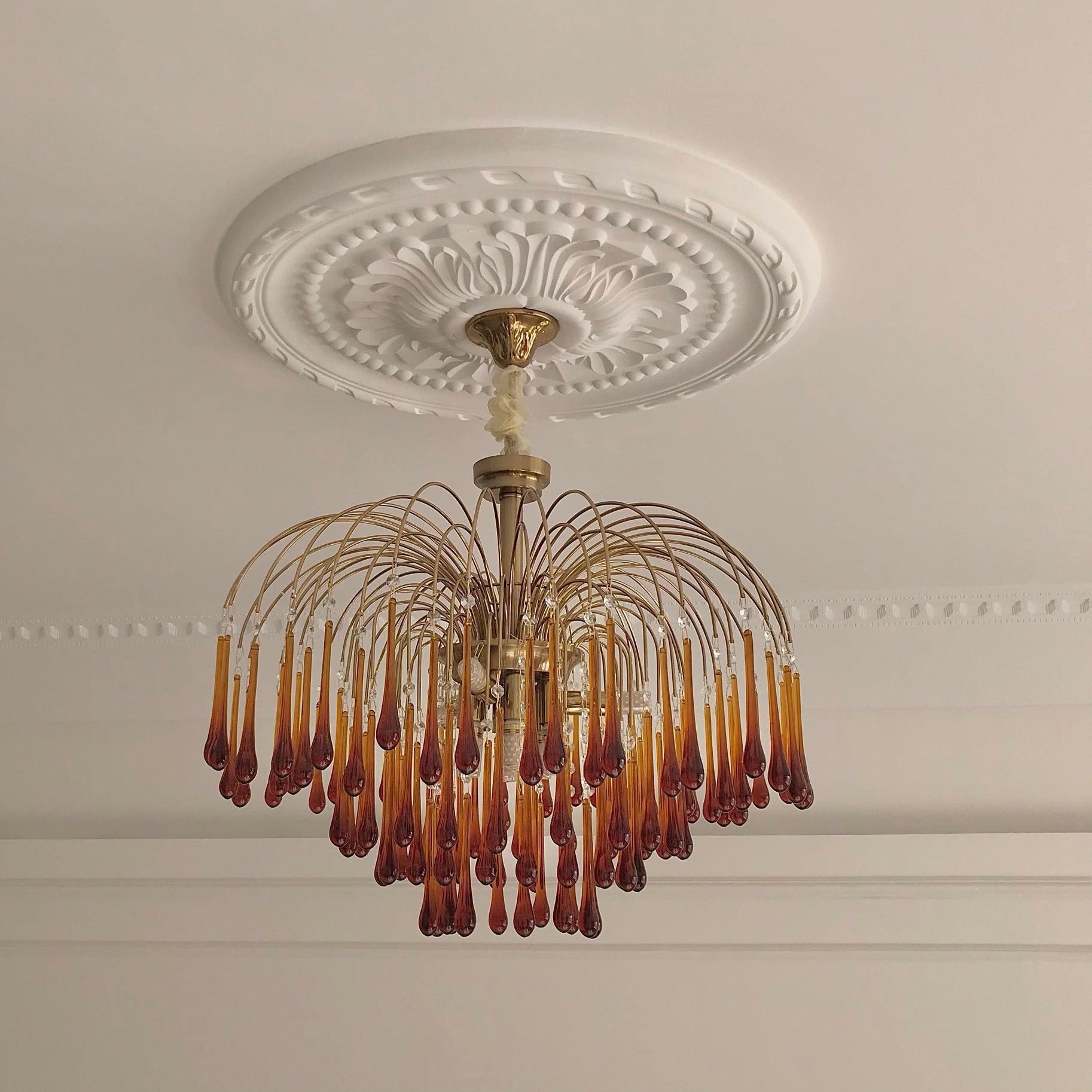 Lustra Kronleuchter Goldene Arme und Kristalle-Letslighting