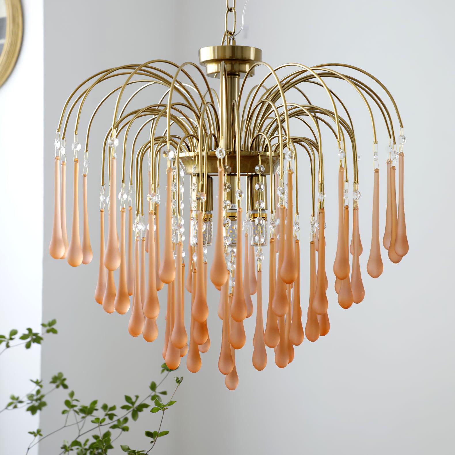 Lustra Kronleuchter Goldene Arme und Kristalle-Letslighting