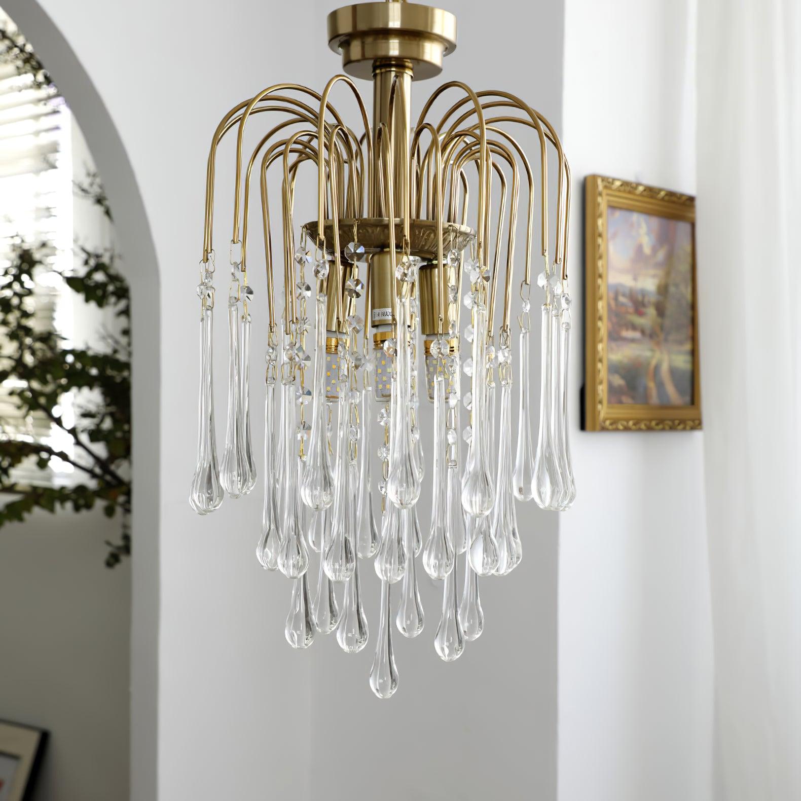 Lustra Kronleuchter Goldene Arme und Kristalle-Letslighting