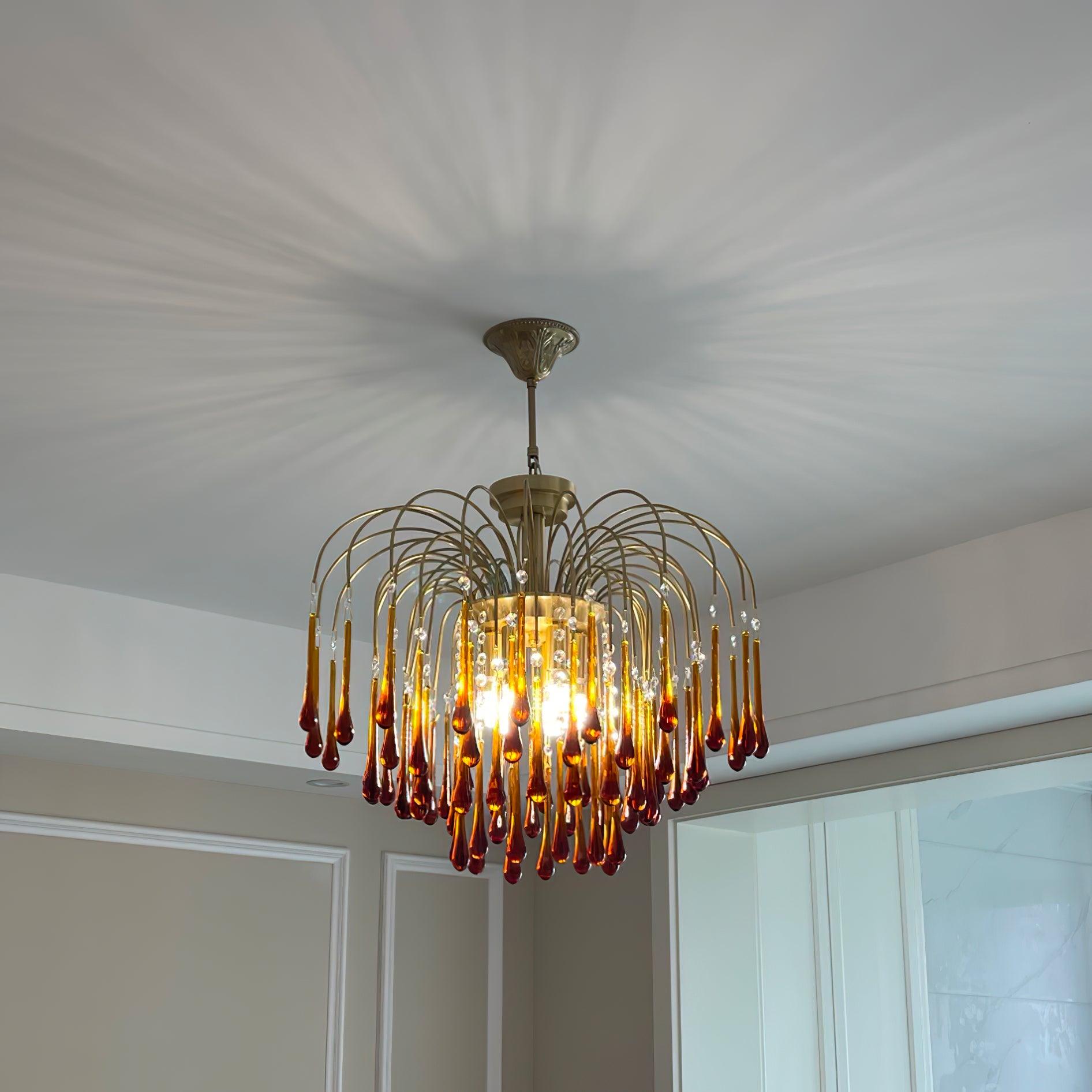 Lustra Kronleuchter Goldene Arme und Kristalle-Letslighting