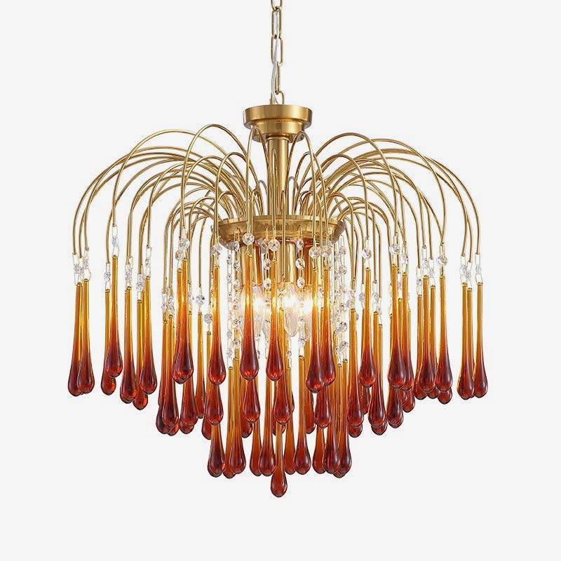 Lustra Kronleuchter Goldene Arme und Kristalle-Letslighting