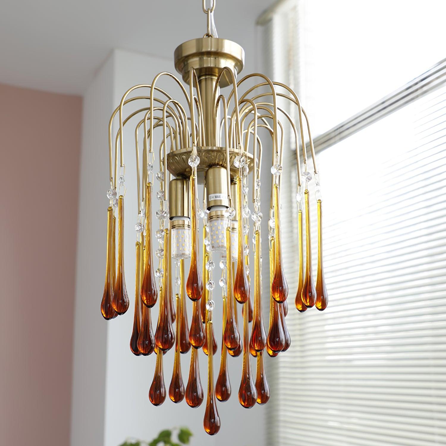 Lustra Kronleuchter Goldene Arme und Kristalle-Letslighting
