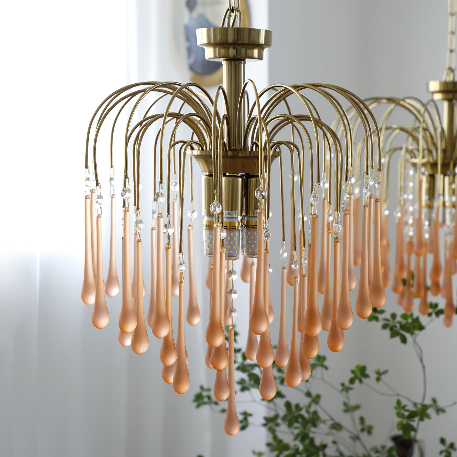 Lustra Kronleuchter Goldene Arme und Kristalle-Letslighting