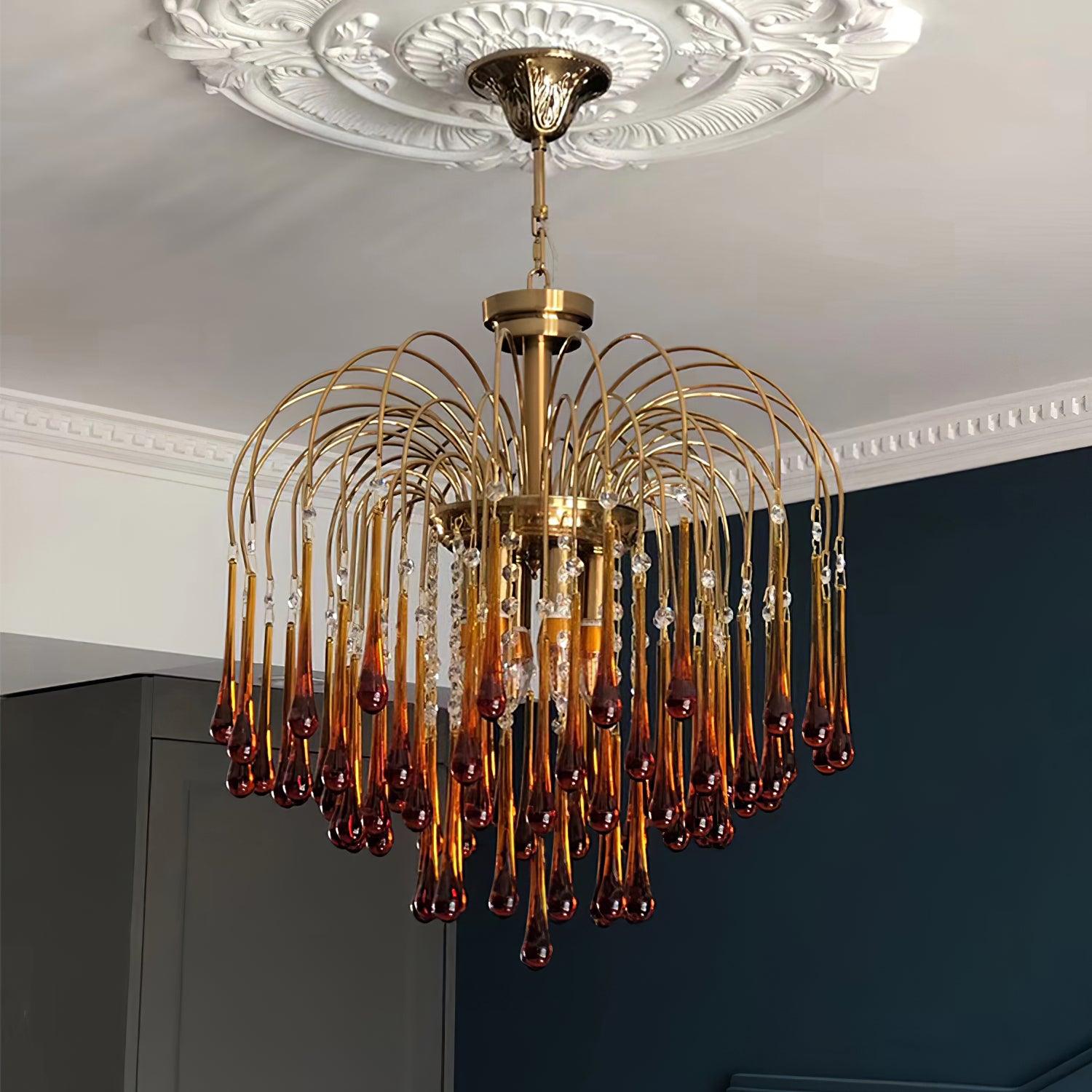 Lustra Kronleuchter Goldene Arme und Kristalle-Letslighting