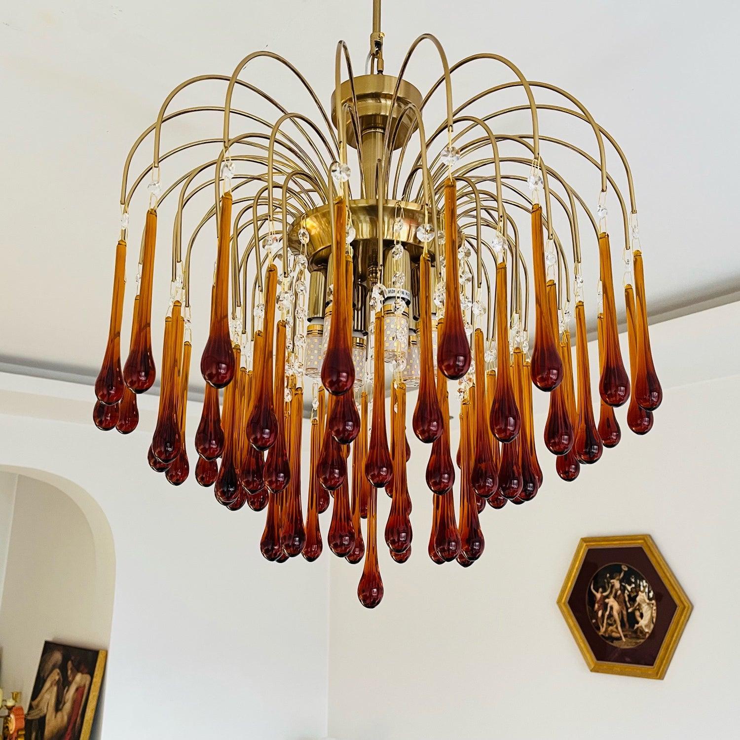 Lustra Kronleuchter Goldene Arme und Kristalle-Letslighting