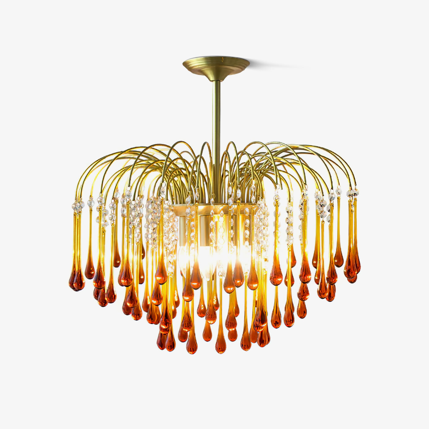 Lustra Kronleuchter Goldene Arme und Kristalle-Letslighting